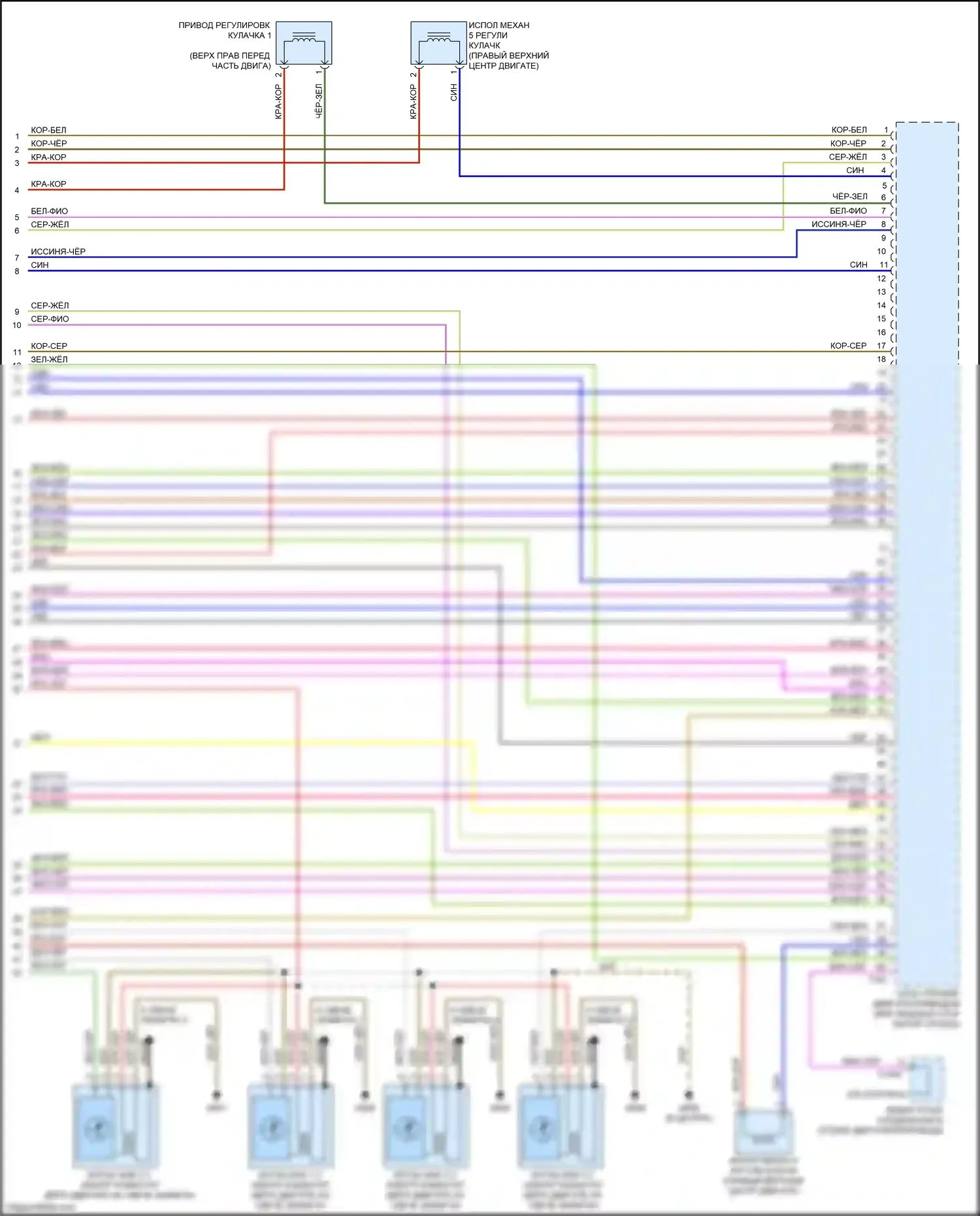 Q5 Audi II (2016-2020): Электросхема двигатель 2.0л турбо, электросхема органов управления двигателем (10 из 10) 