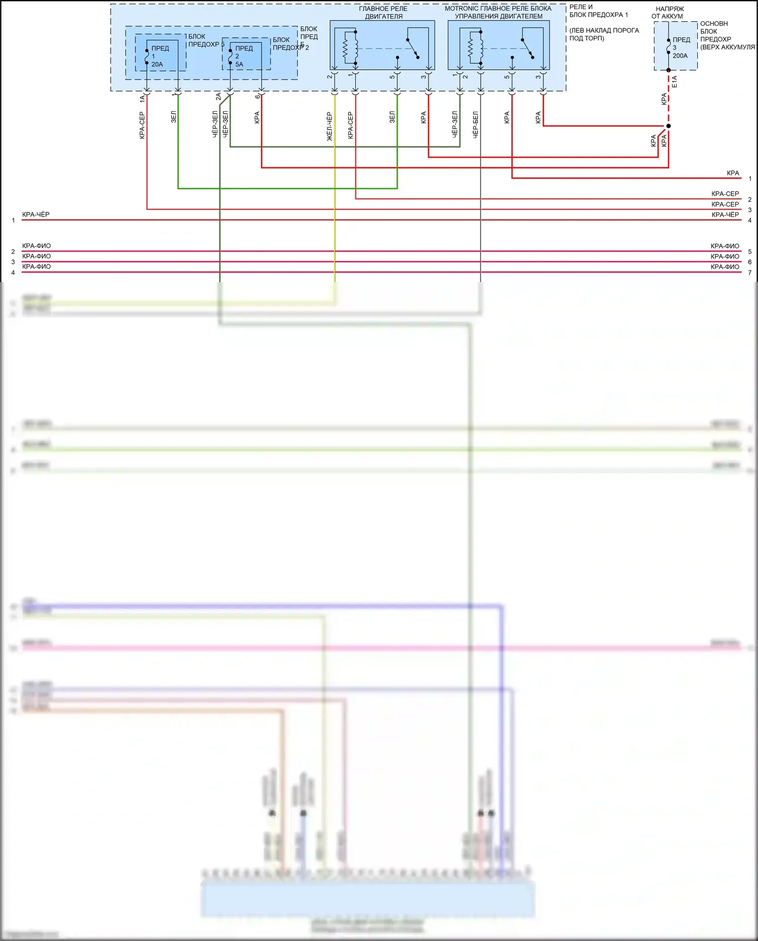 Q5 Audi II (2016-2020): Электросхема двигатель 2.0л турбо, электросхема органов управления двигателем (4 из 10) 