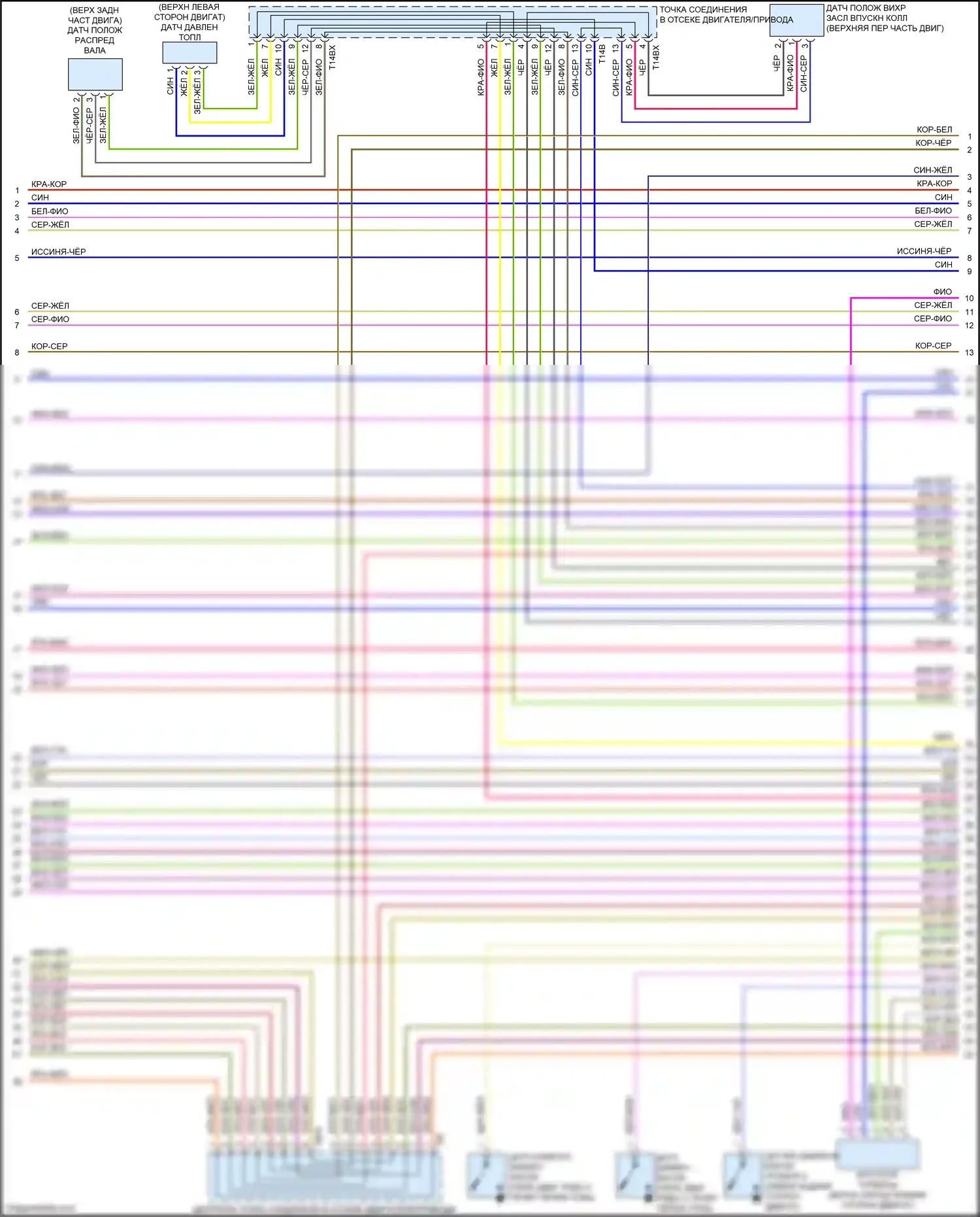 Q5 Audi II (2016-2020): Электросхема двигатель 2.0л турбо, электросхема органов управления двигателем (8 из 10) 