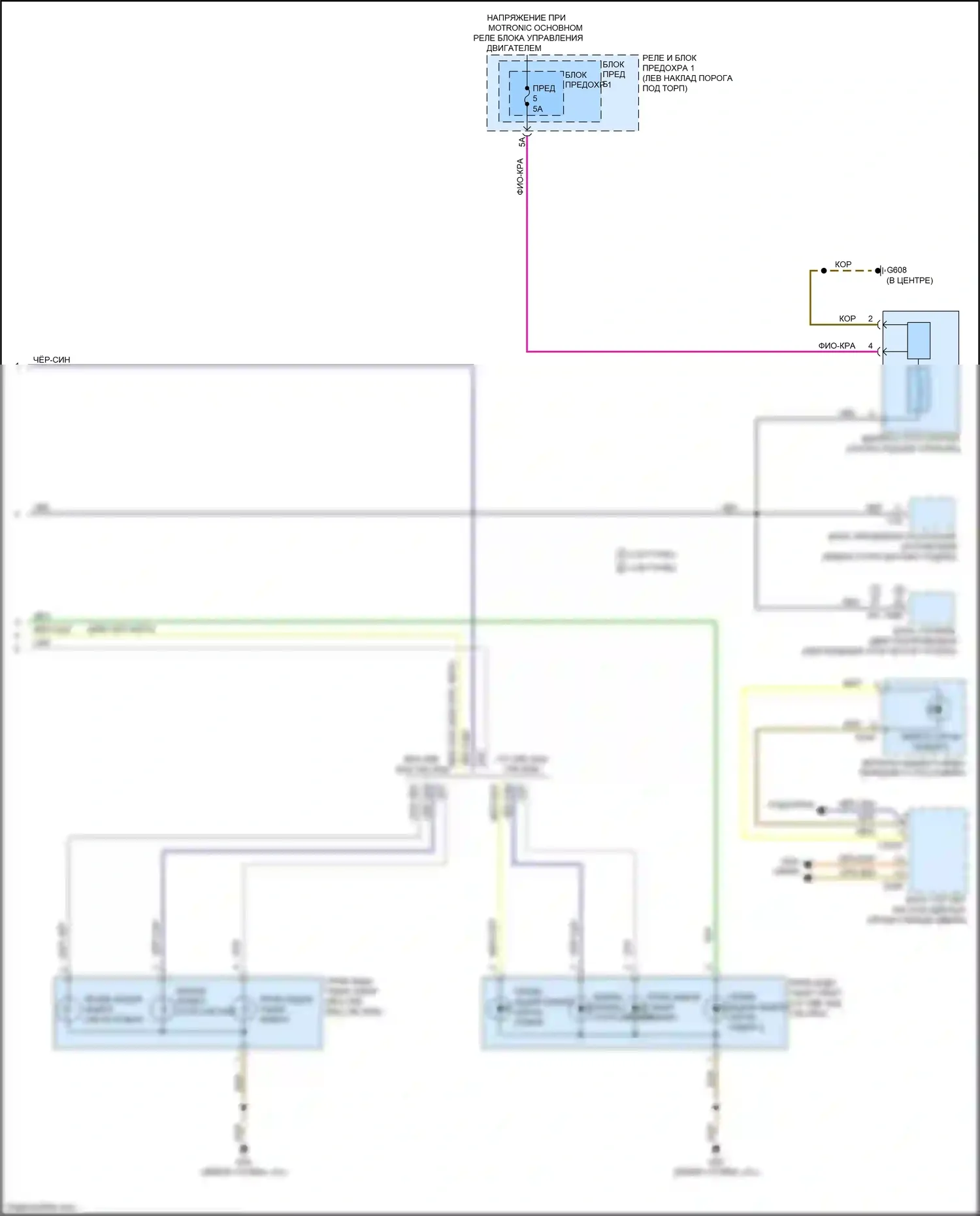 Q5 Audi II (2016-2020): Электросхема внешних светильников (7 из 7) 