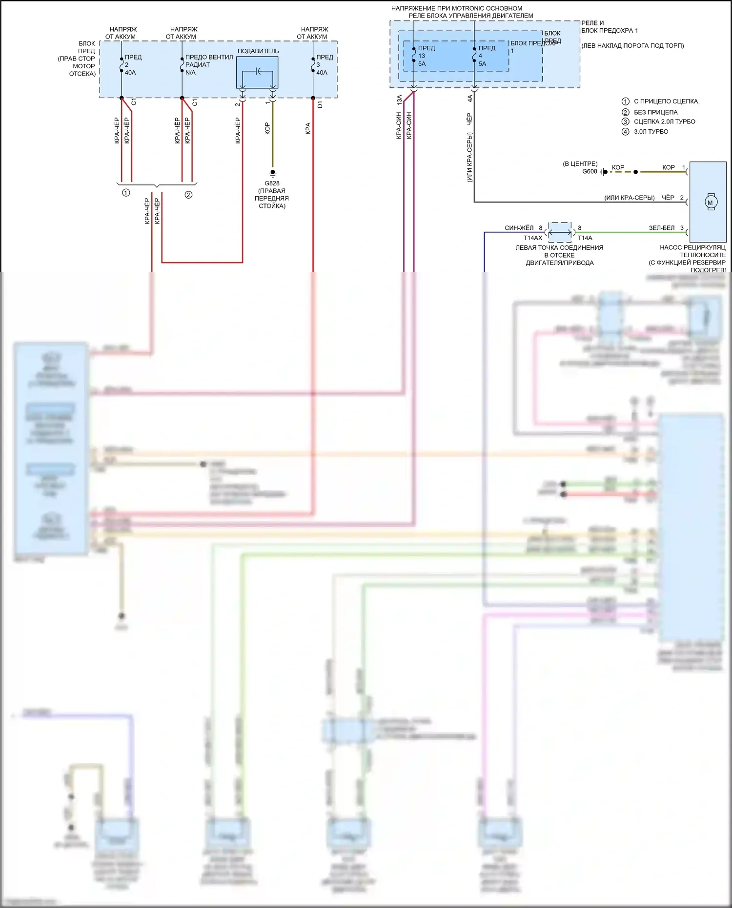 Q5 Audi II (2016-2020): Электросхема климат контроля, с климатом (3 из 3) 