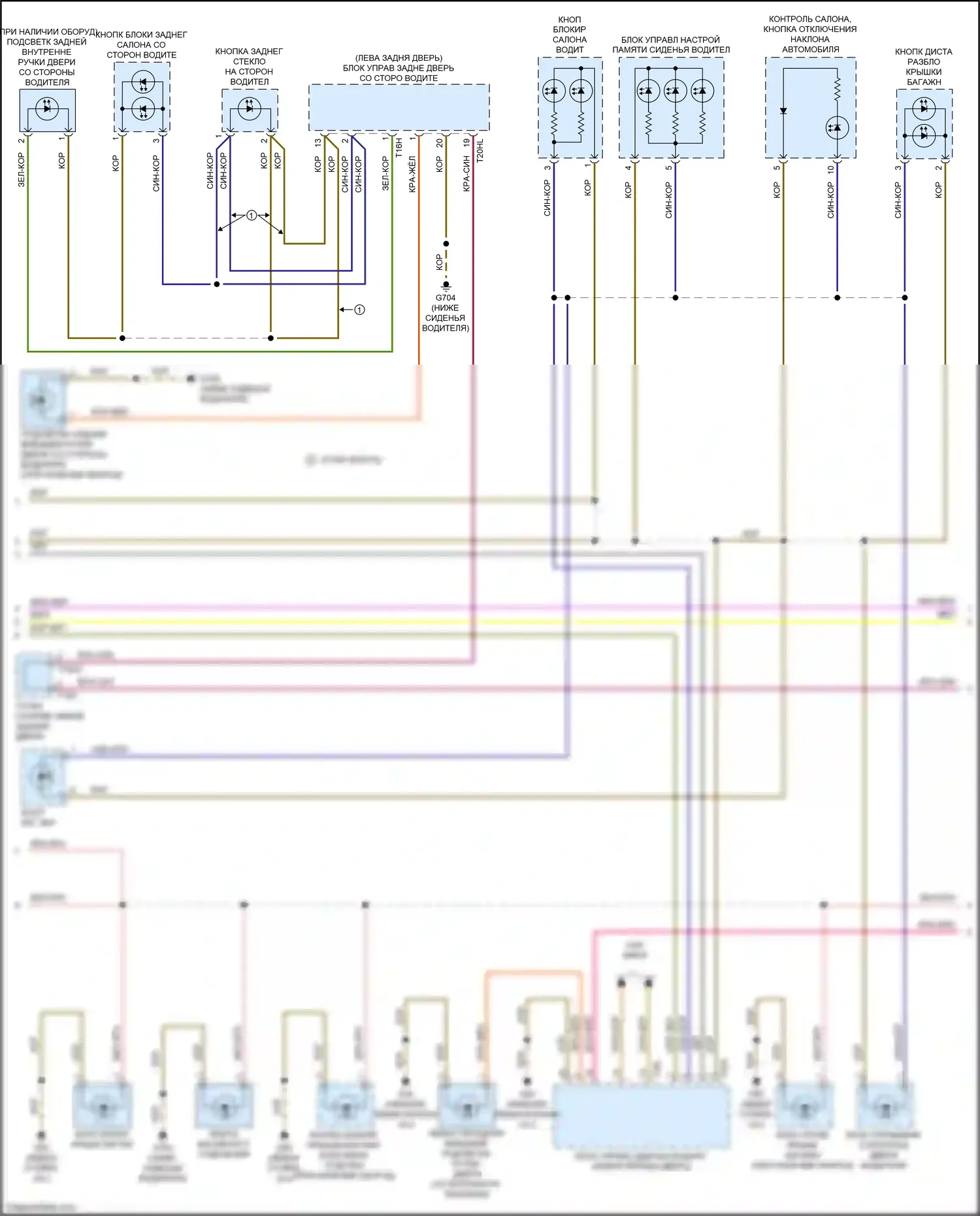 Q5 Audi II (2016-2020): Электросхема подсветки приборной панели (3 из 4) 