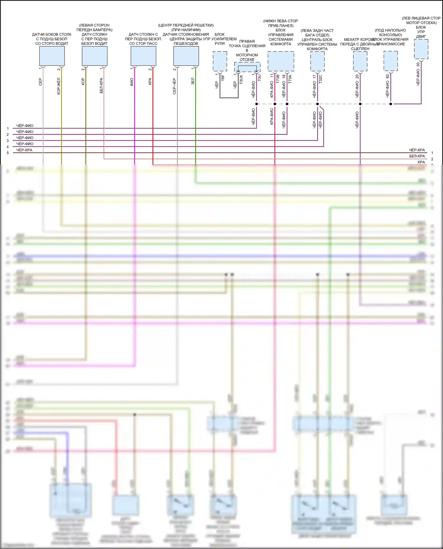 Q5 Audi II (2016-2020): Электросхема подушек безопасности (4 из 5) 