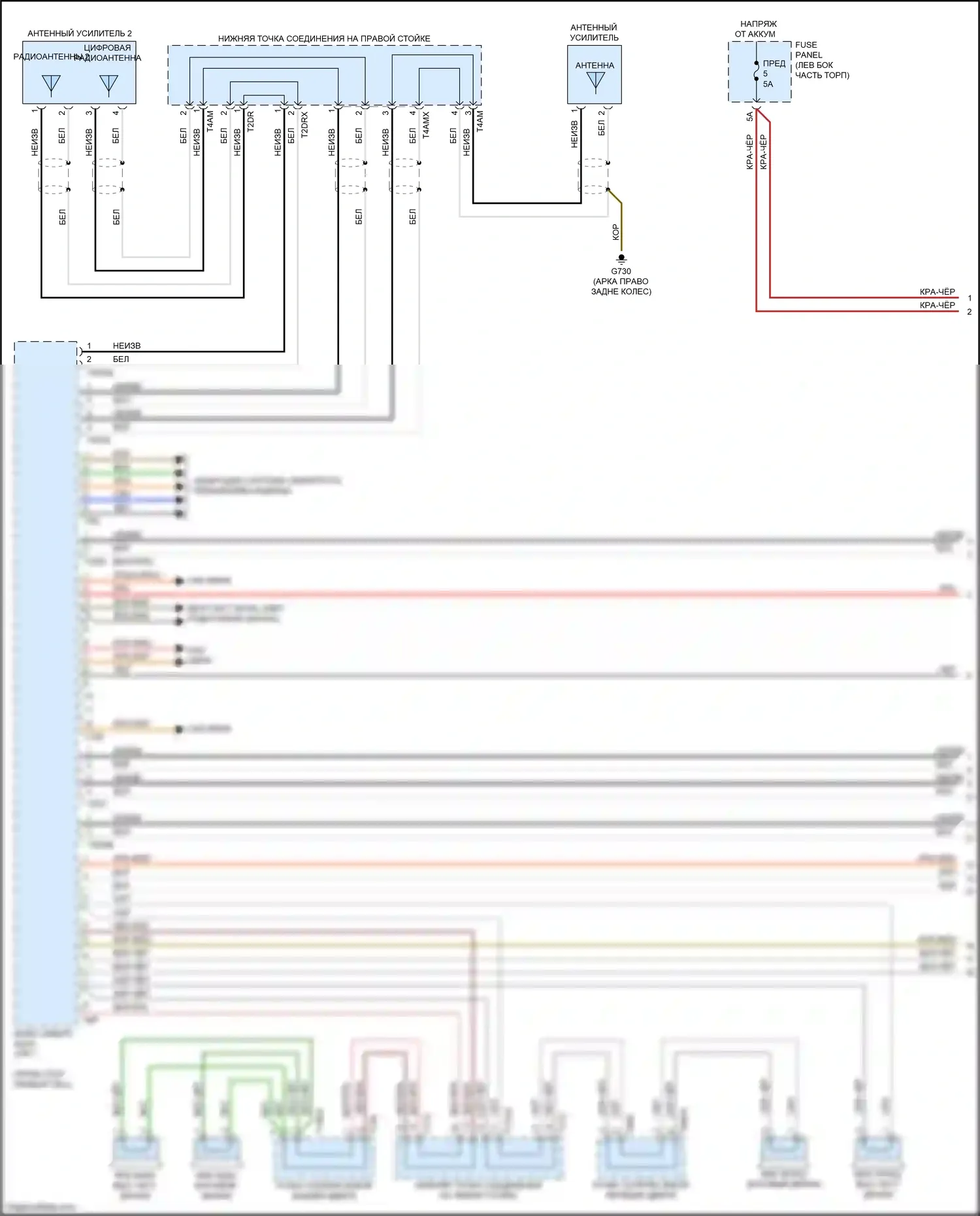 Q5 Audi II (2016-2020): Электросхема навигации (1 из 4) 