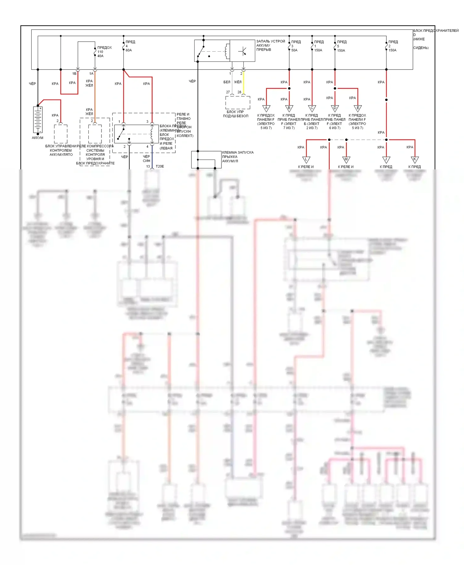 Q7 Audi 4L рестайлинг (2009-2015): 3.0l sc, электросхема блока предохранителей реле (1 из 7) 