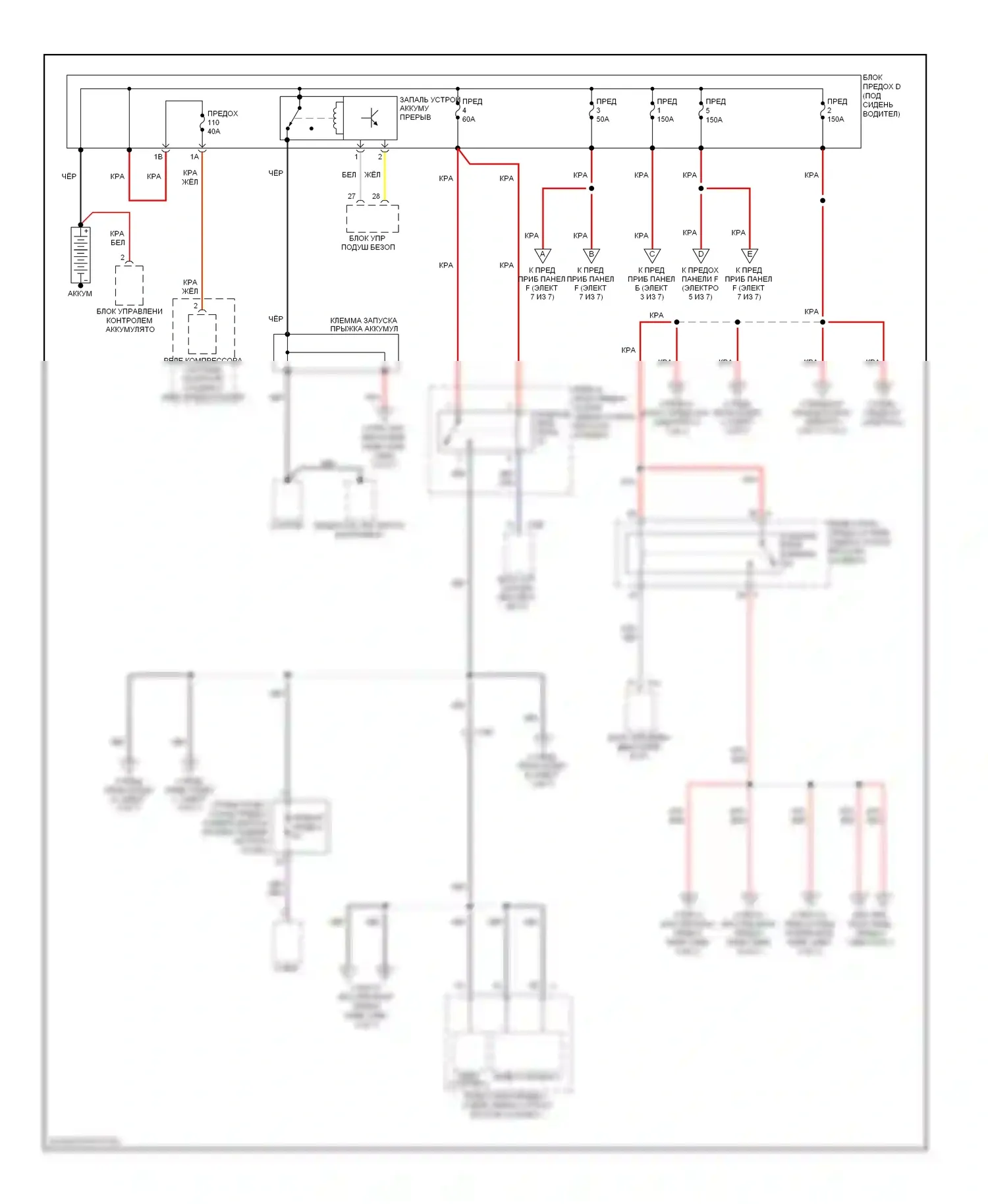 Q7 Audi 4L рестайлинг (2009-2015): 3,0л турбодизеля, электросхема блока предохранителей реле (1 из 7) 