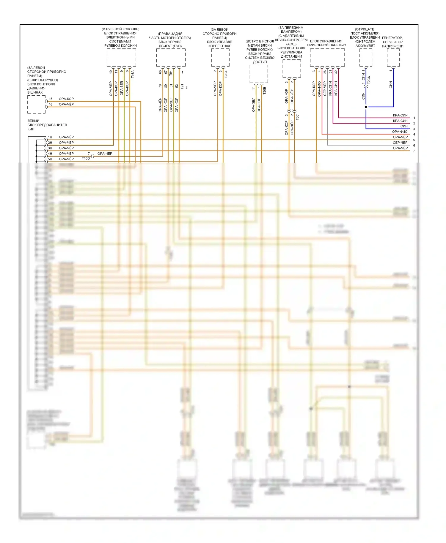 Q7 Audi 4L рестайлинг (2009-2015): Can шина электросхема (1 из 3) 