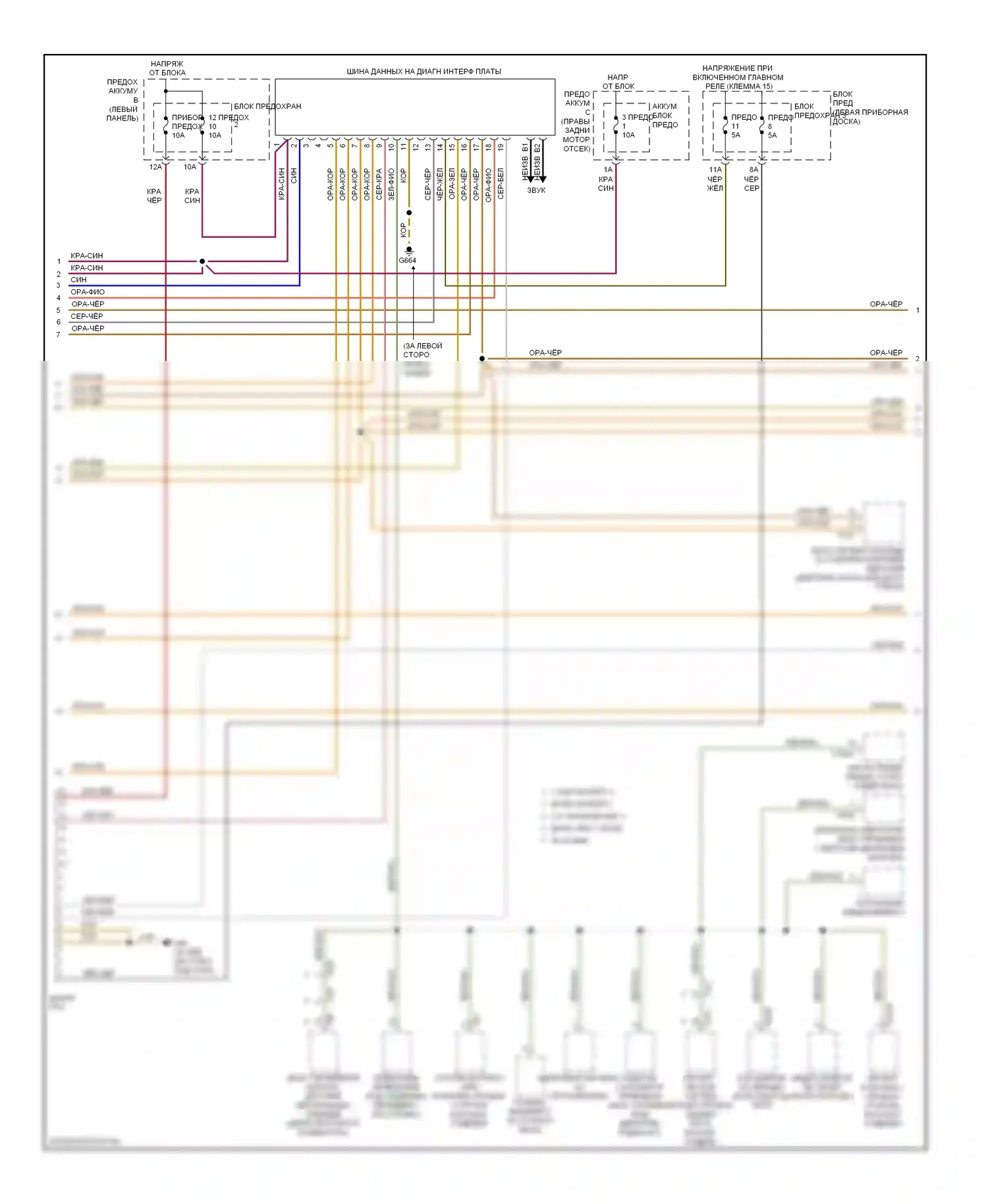 Q7 Audi 4L рестайлинг (2009-2015): Can шина электросхема (2 из 3) 