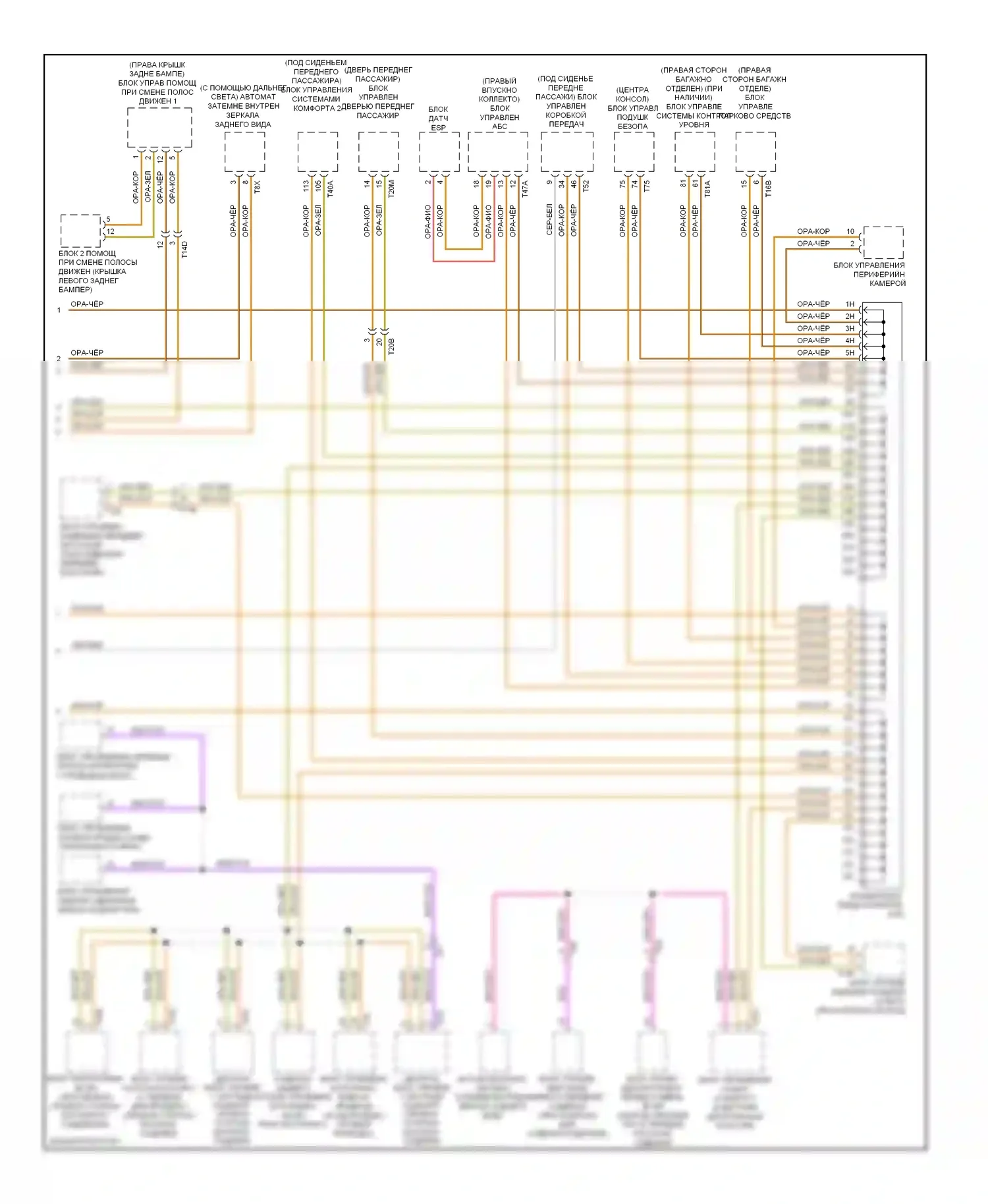 Q7 Audi 4L рестайлинг (2009-2015): Can шина электросхема (3 из 3) 