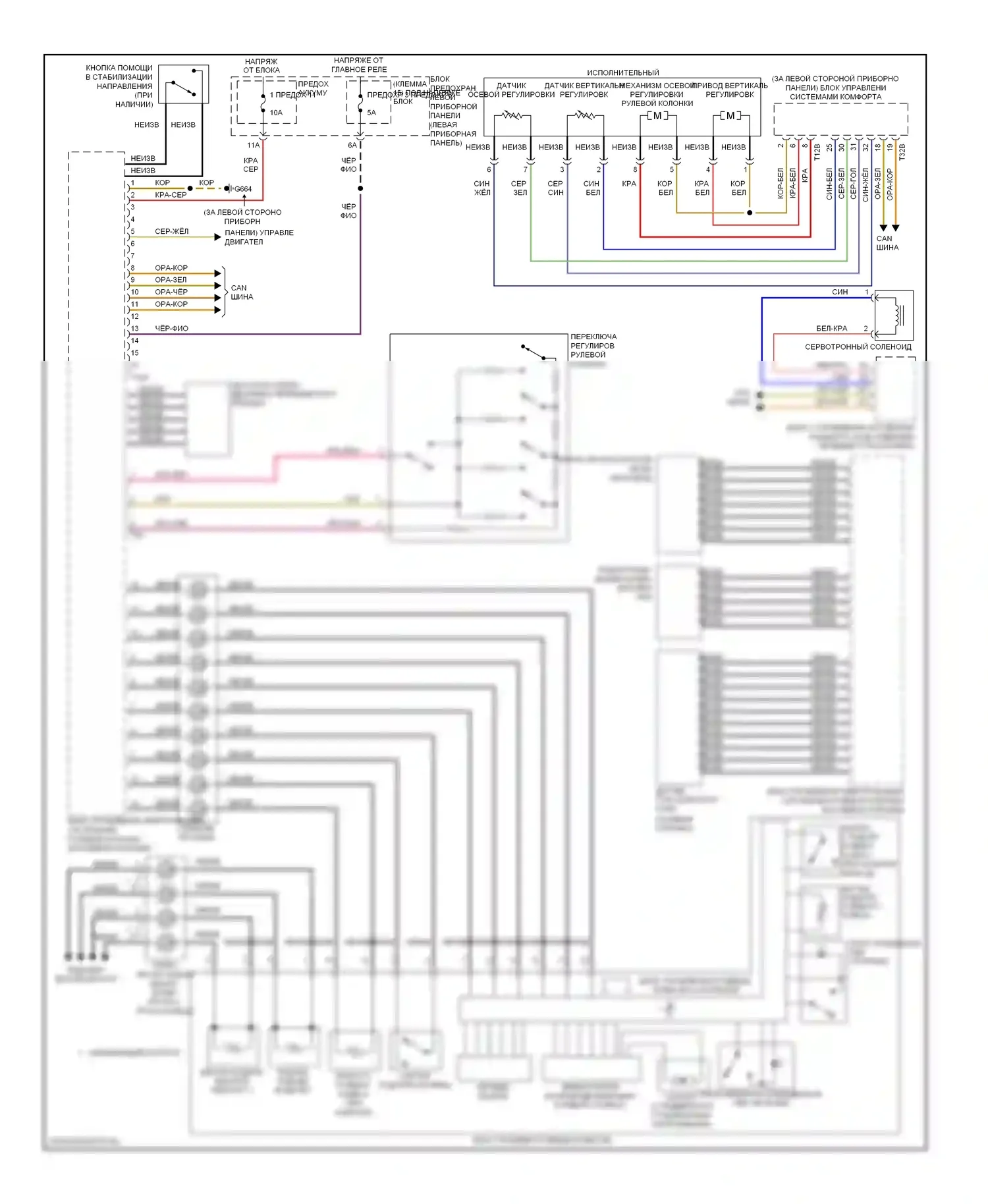 Q7 Audi 4L рестайлинг (2009-2015): Электросхема электроусилителя руля 