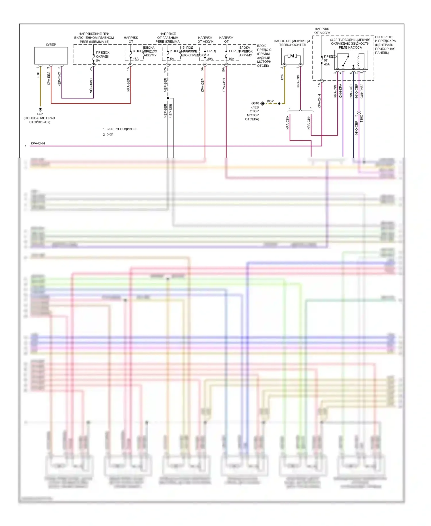 Q7 Audi 4L рестайлинг (2009-2015): Электросхема климат контроля, комфорт (2 из 4) 