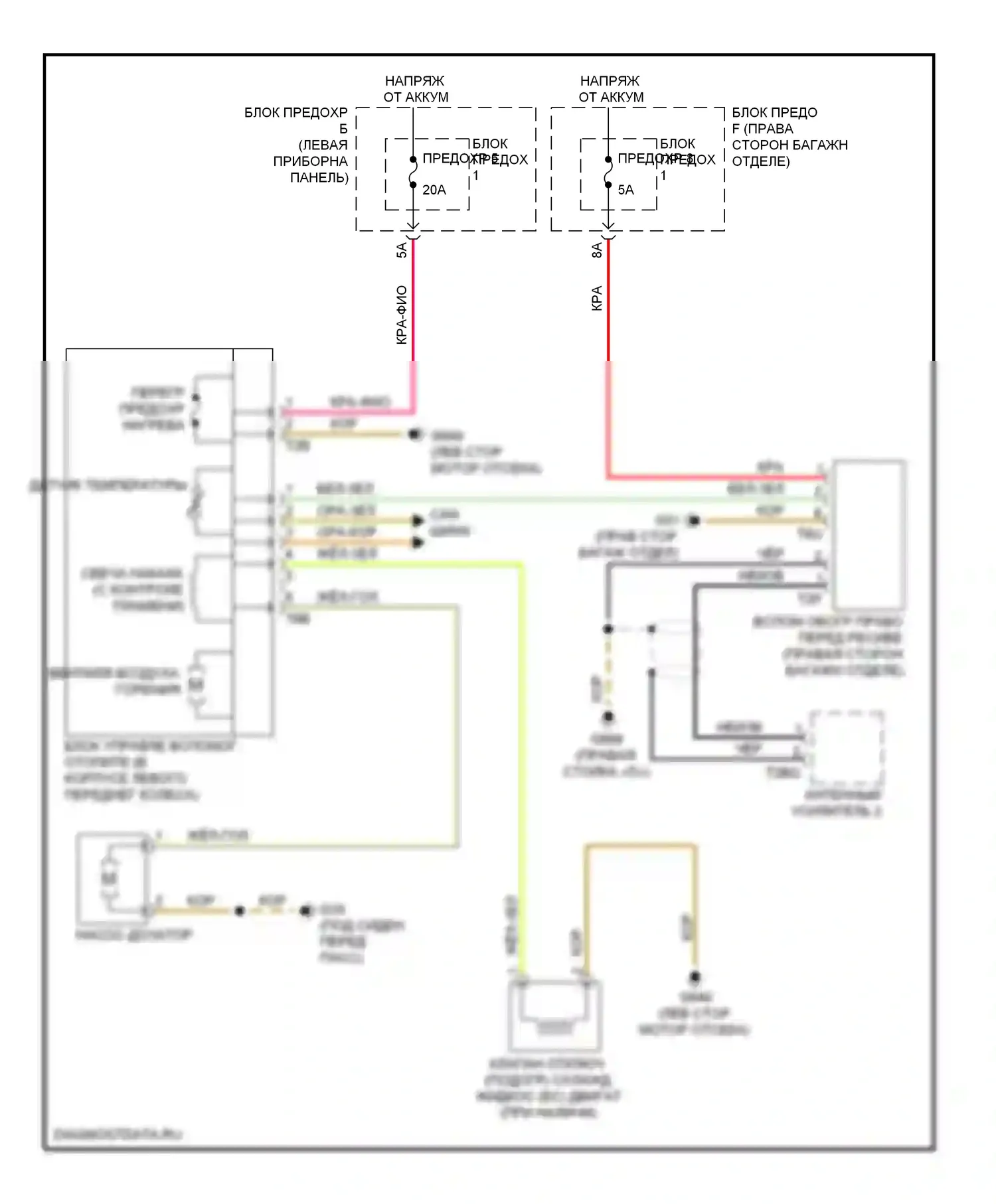 Q7 Audi 4L рестайлинг (2009-2015): Электросхема вспомогательного нагревателя 