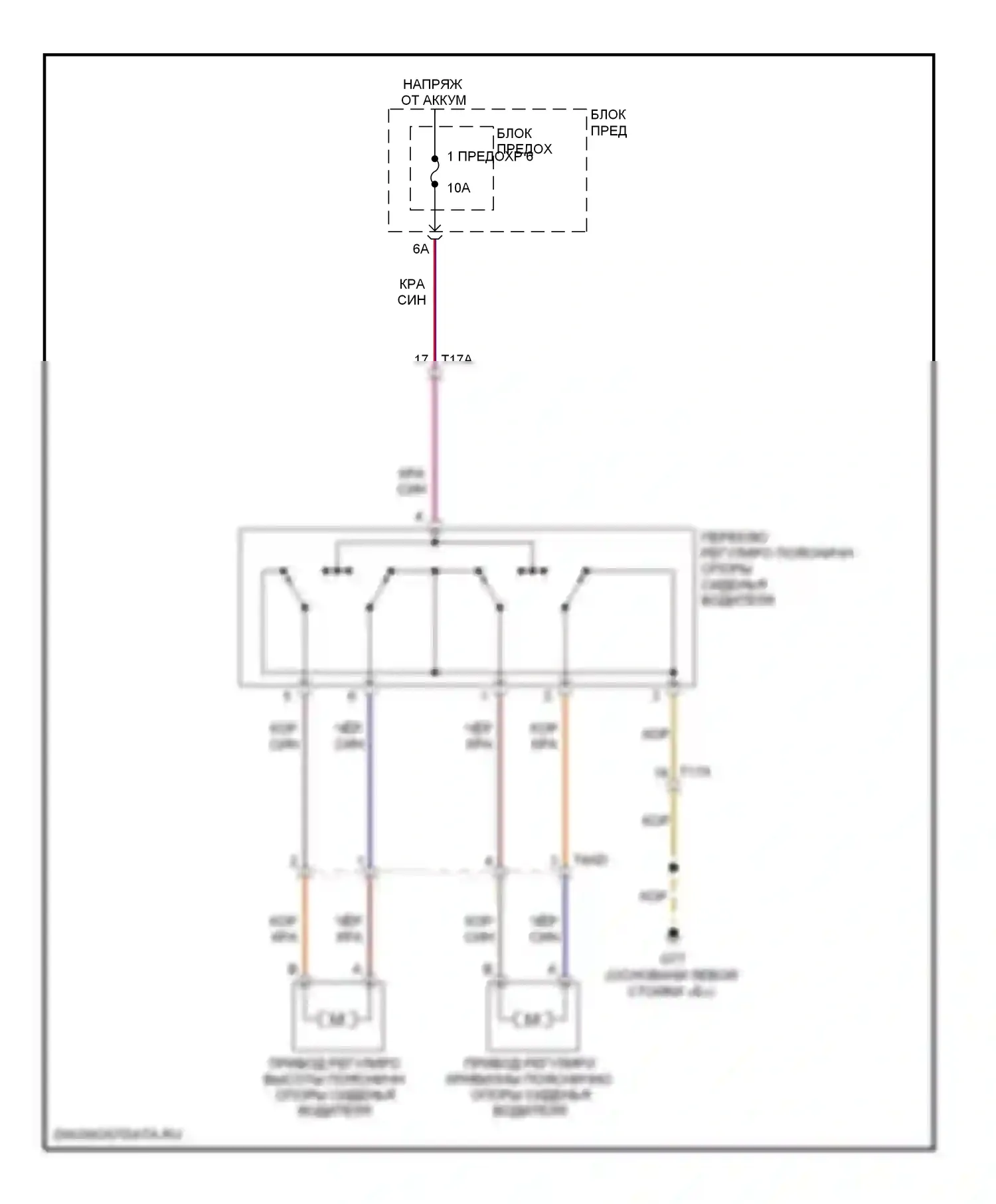 Q7 Audi 4L рестайлинг (2009-2015): Поясничная электросхема водителя 