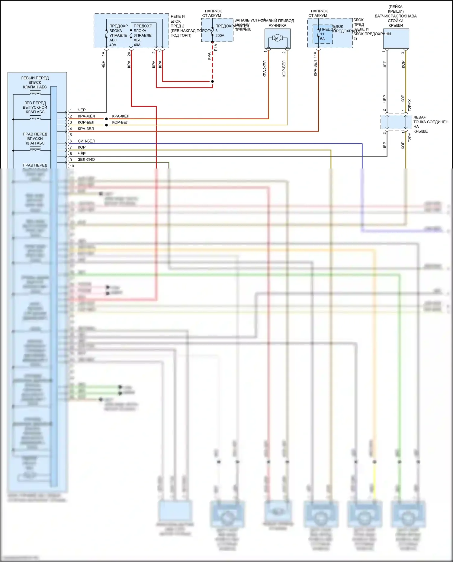 Q7 Audi 4M рестайлинг (2019-2024): Антиблокировочная система abs электросхема (1 из 3) 