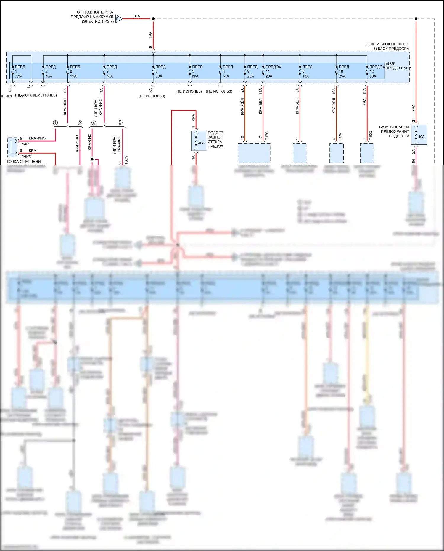 Q7 Audi 4M рестайлинг (2019-2024): Электросхема блока предохранителей реле (5 из 7) 