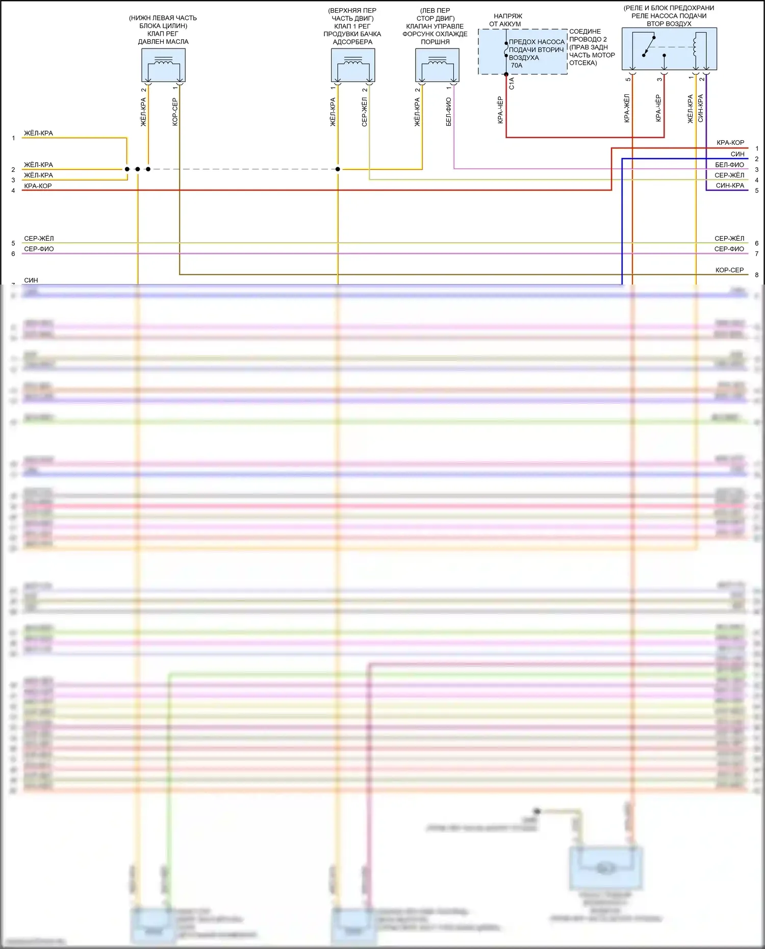 Q7 Audi 4M рестайлинг (2019-2024): Электросхема двигателя 2.0л турбо (7 из 10) 