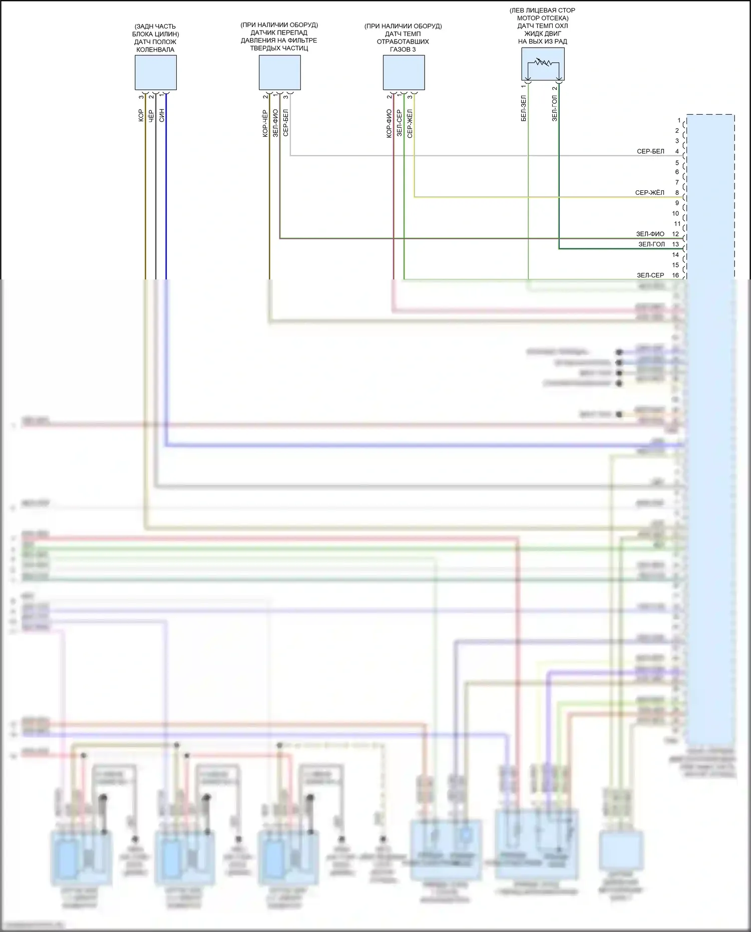 Q7 Audi 4M рестайлинг (2019-2024): Электросхема двигателя 3,0л турбо (10 из 10) 