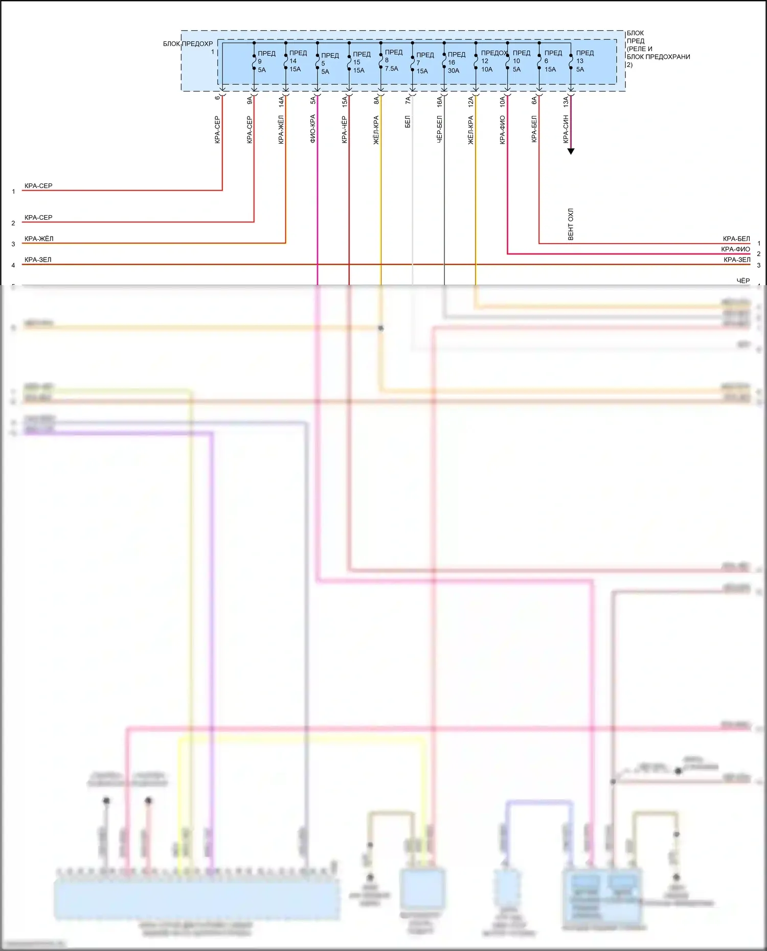 Q7 Audi 4M рестайлинг (2019-2024): Электросхема двигателя 3,0л турбо (2 из 10) 
