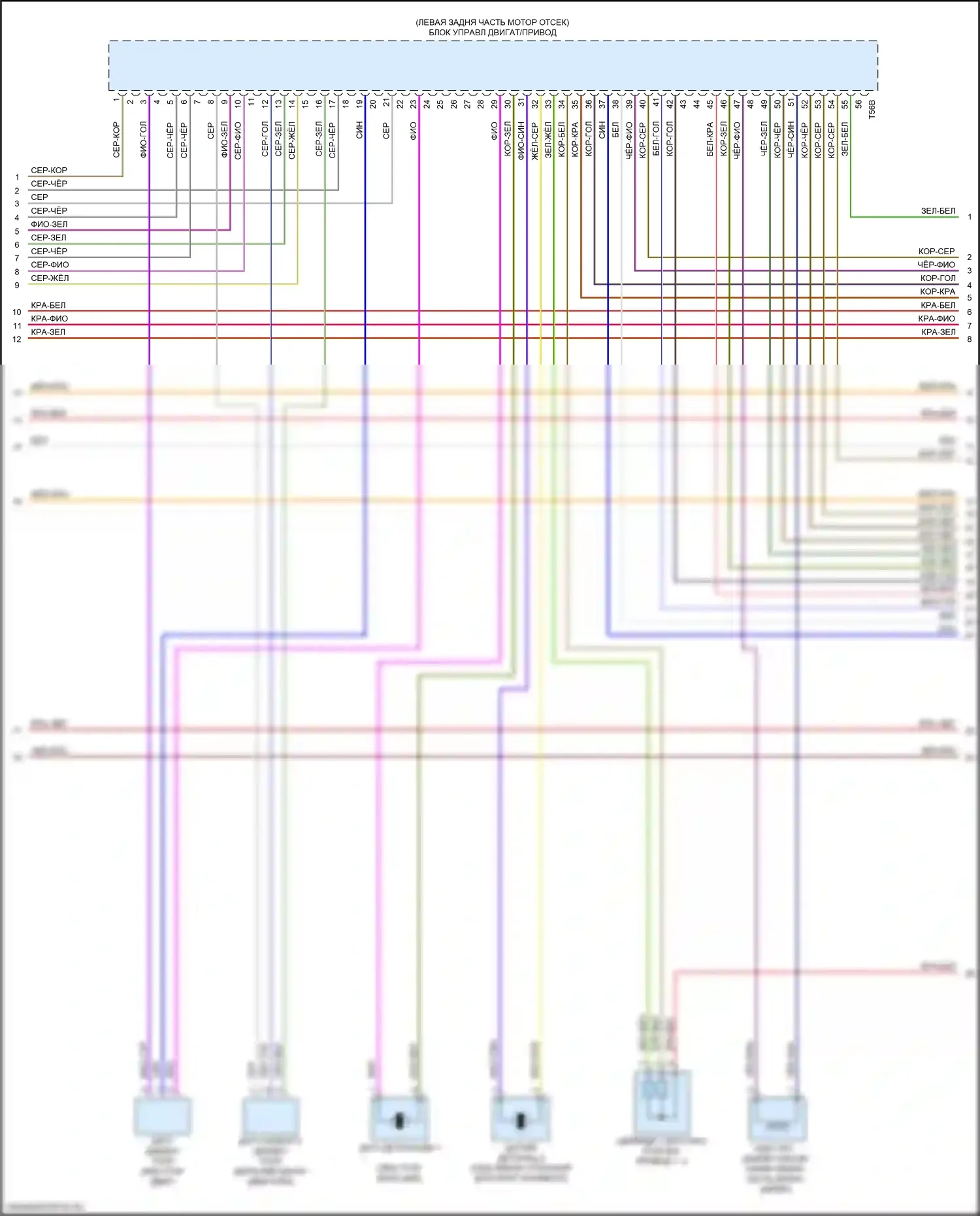 Q7 Audi 4M рестайлинг (2019-2024): Электросхема двигателя 3,0л турбо (4 из 10) 