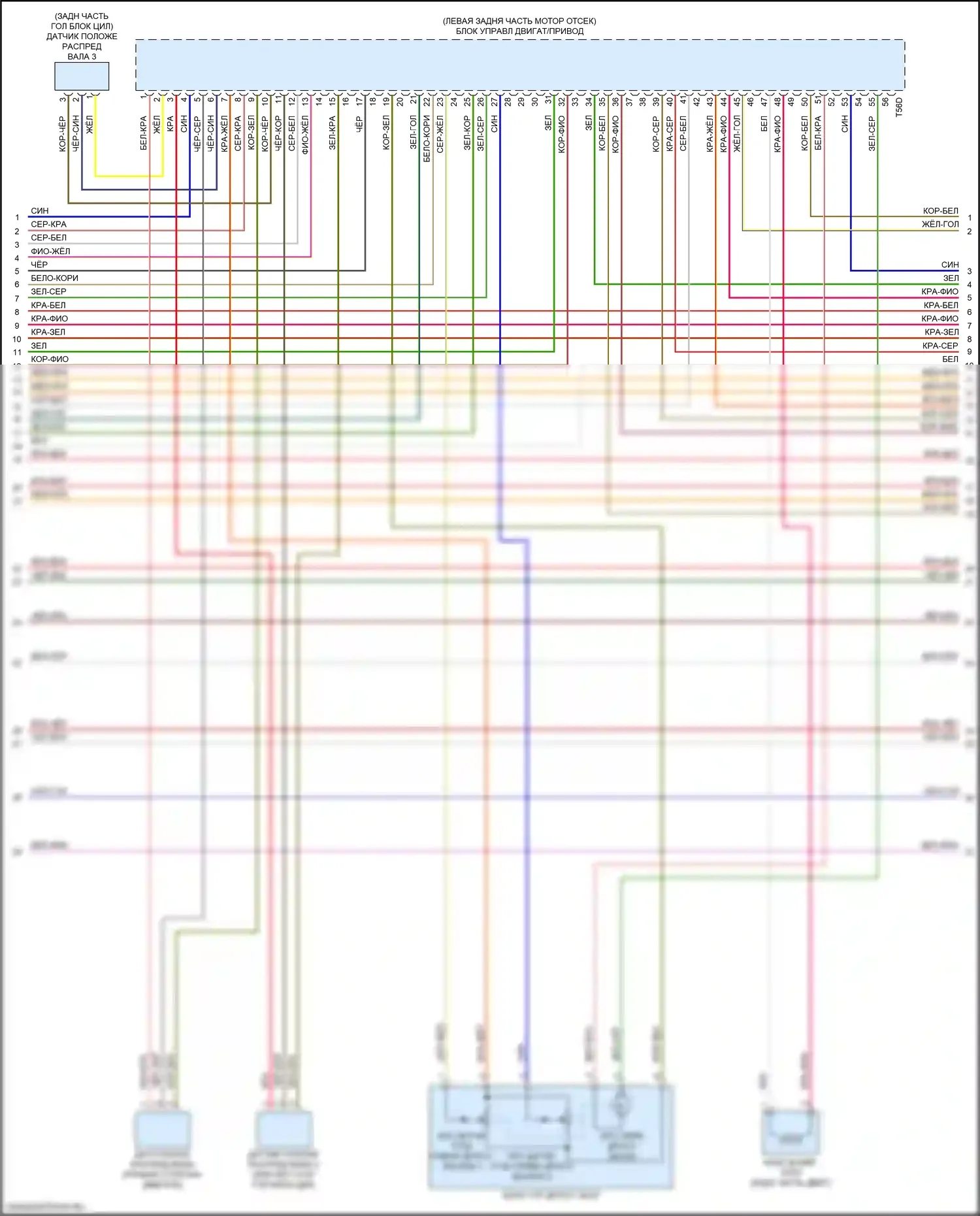 Q7 Audi 4M рестайлинг (2019-2024): Электросхема двигателя 3,0л турбо (7 из 10) 