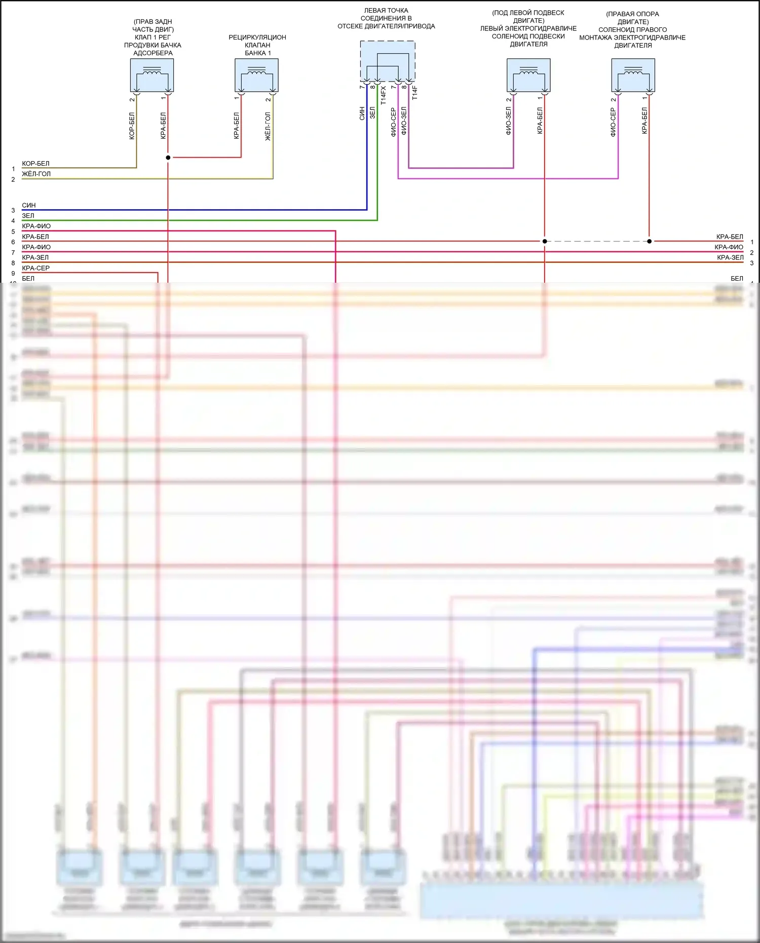 Q7 Audi 4M рестайлинг (2019-2024): Электросхема двигателя 3,0л турбо (8 из 10) 