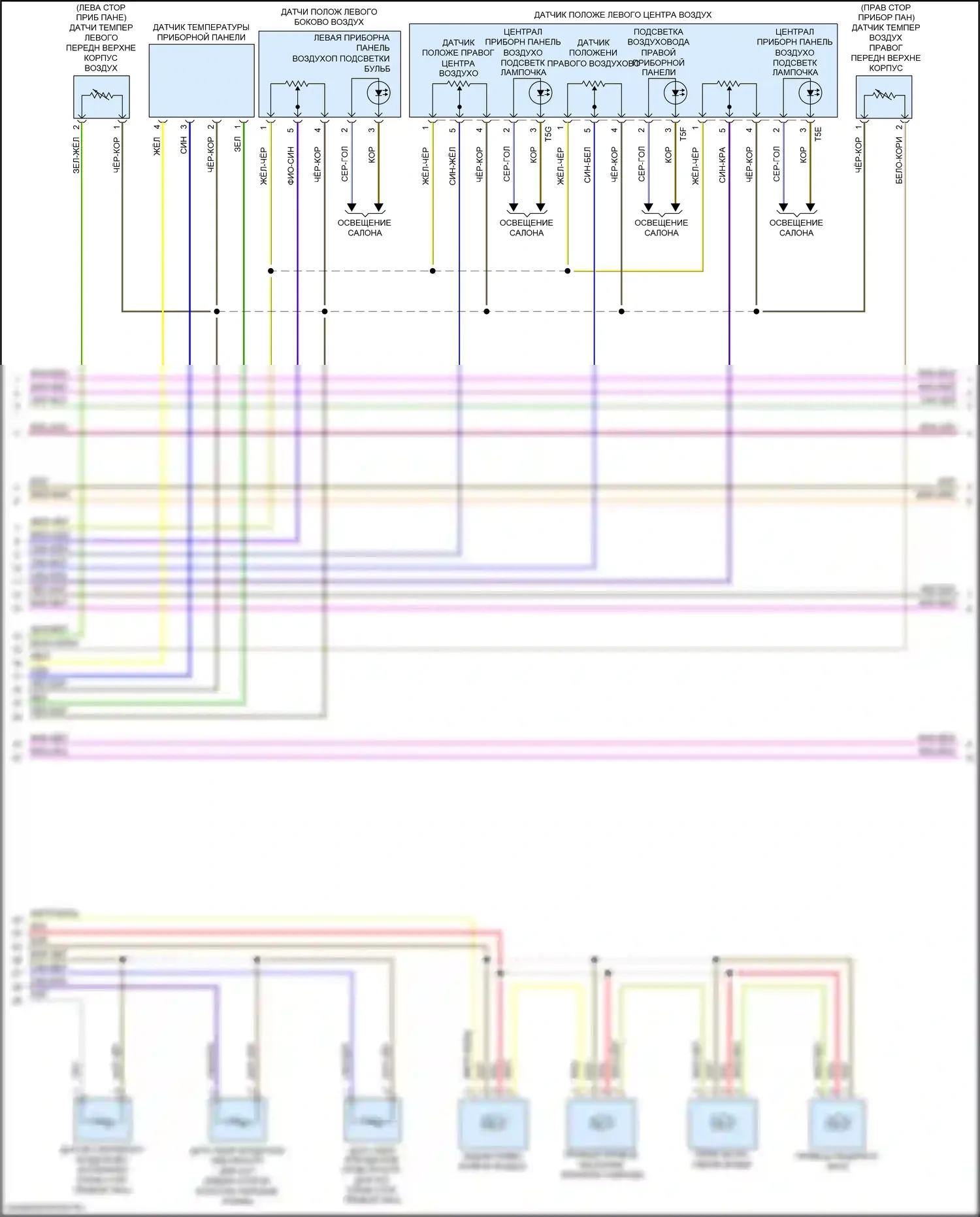Q7 Audi 4M рестайлинг (2019-2024): Электросхема климат контроля, без климата (2 из 7) 