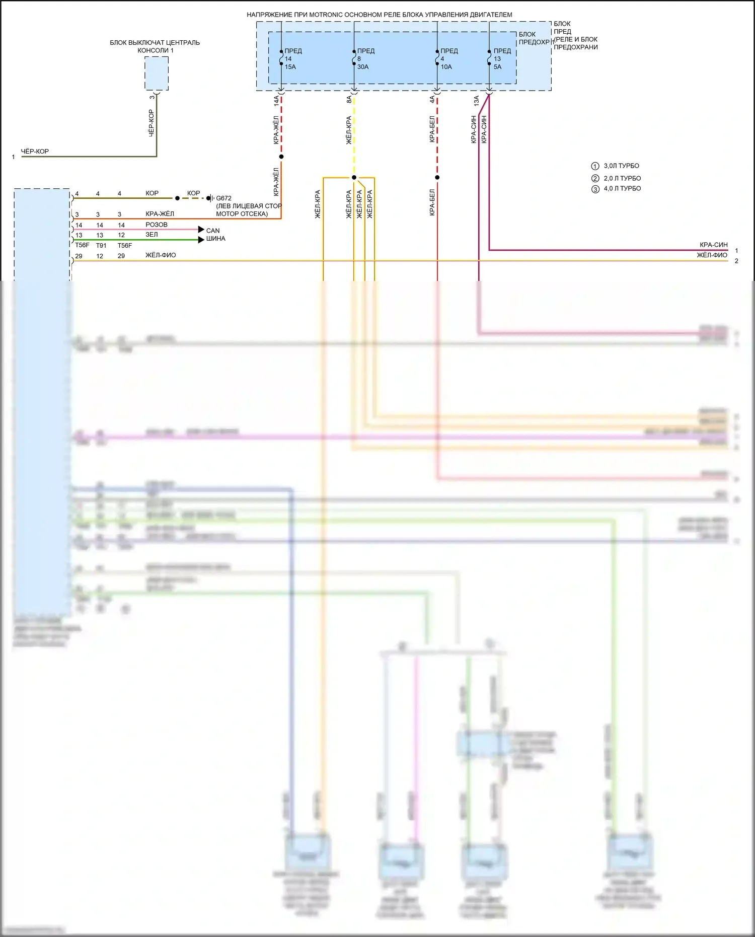 Q7 Audi 4M рестайлинг (2019-2024): Электросхема климат контроля, с климатом, без многозонного управления и управления давлением удара (4 из 5) 