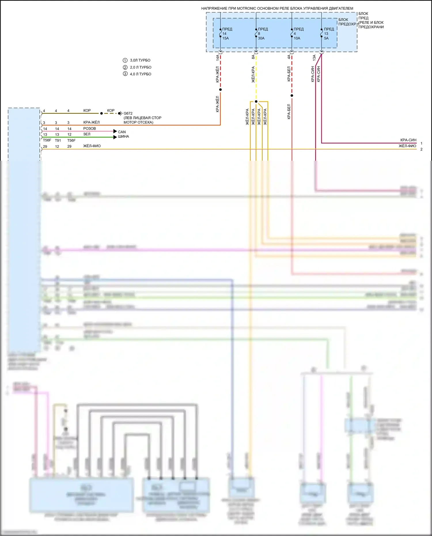 Q7 Audi 4M рестайлинг (2019-2024): Электросхема климат контроля, с климатом, с многозонным управлением (5 из 6) 