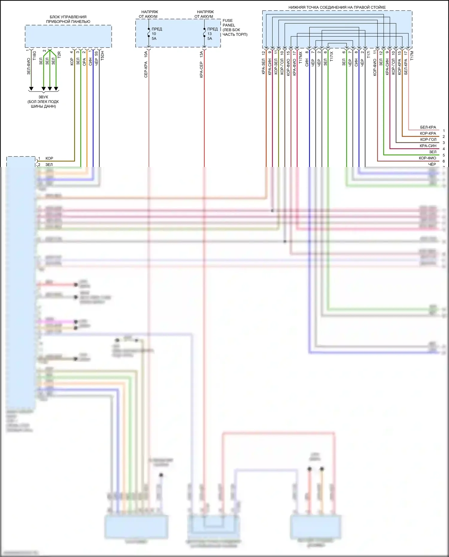 Q7 Audi 4M рестайлинг (2019-2024): Электросхема магнитолы, без усилителя (1 из 6) 