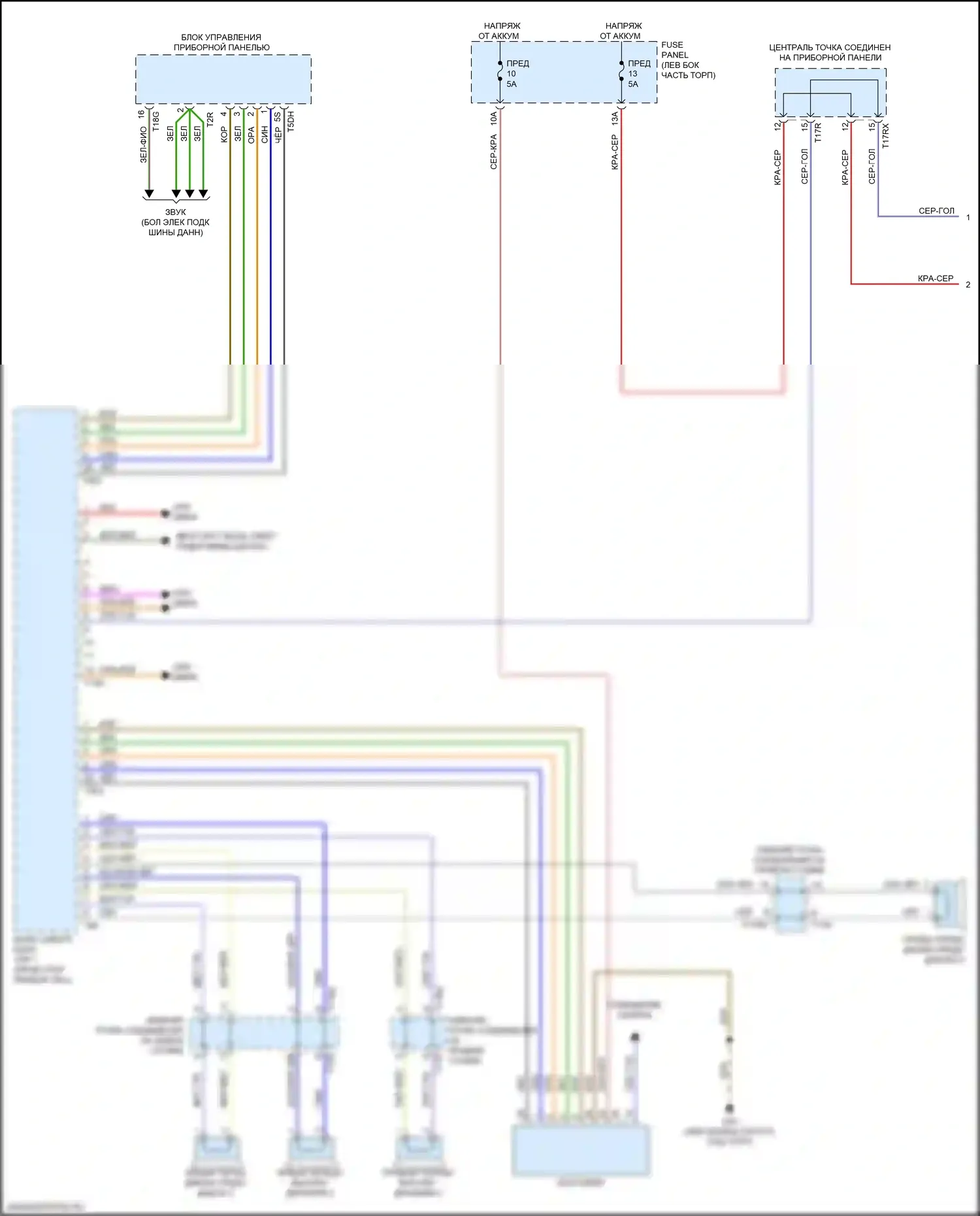 Q7 Audi 4M рестайлинг (2019-2024): Электросхема магнитолы, с усилителем и звуком высокого класса (1 из 7) 