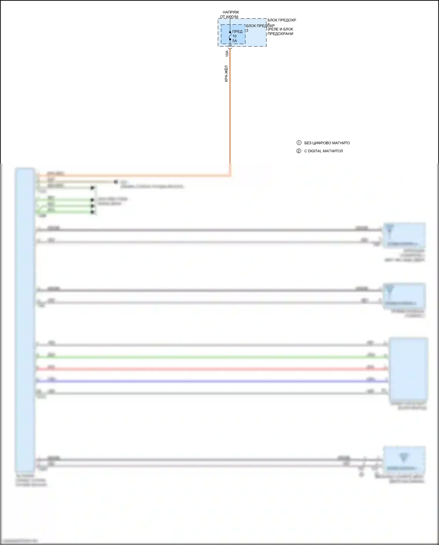 Q7 Audi 4M рестайлинг (2019-2024): Электросхема тв-тюнера 