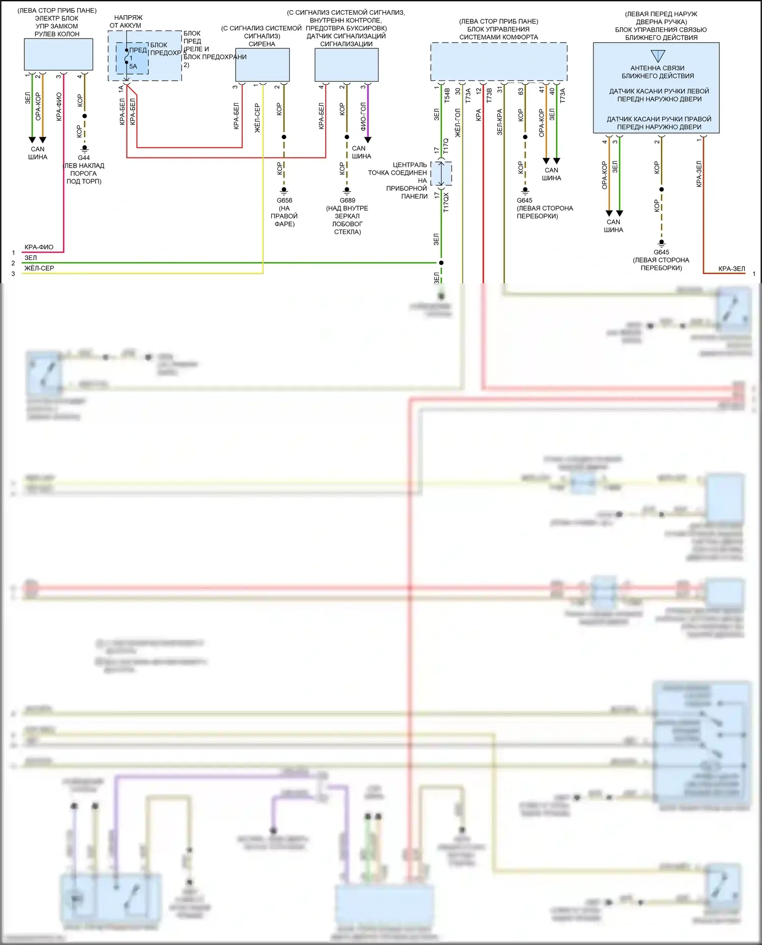 Q7 Audi 4M рестайлинг (2019-2024): Сигнализации электросхема (5 из 6) 