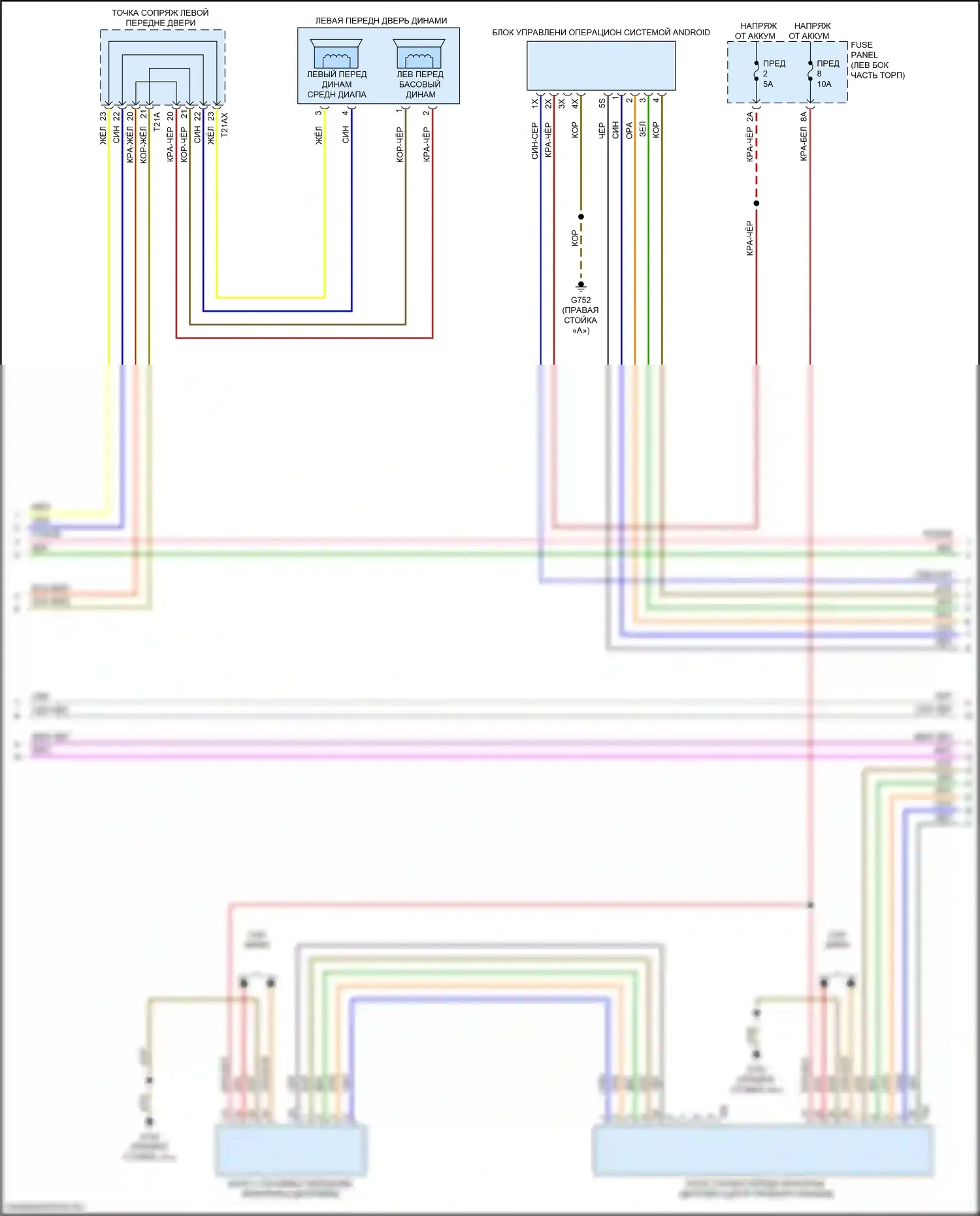 Q7 Audi 4M рестайлинг (2019-2024): Электросхема навигации, с усилителем, без высокого уровня звука (3 из 7) 