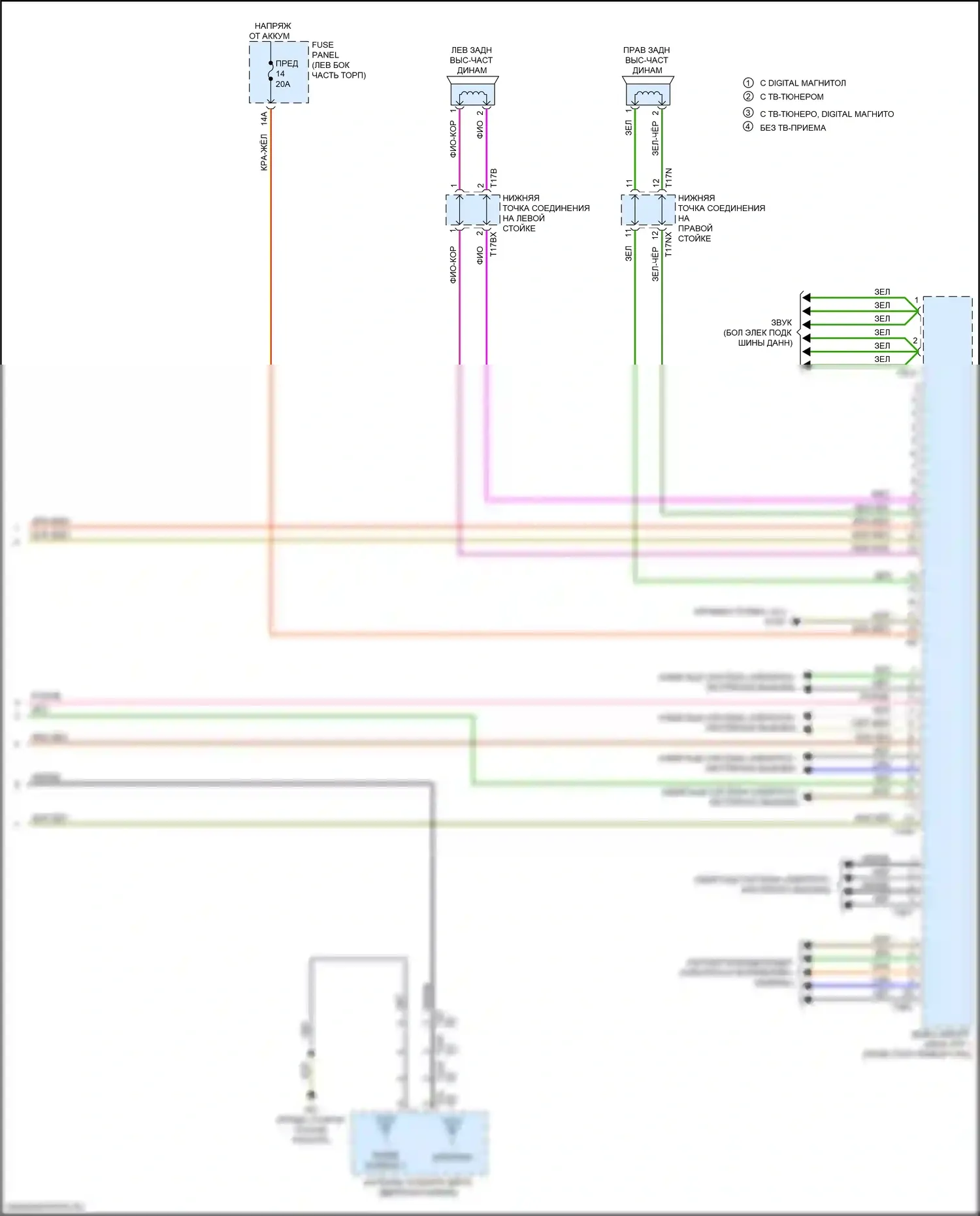 Q7 Audi 4M рестайлинг (2019-2024): Электросхема навигации, с усилителем и звуком высокого класса (7 из 7) 