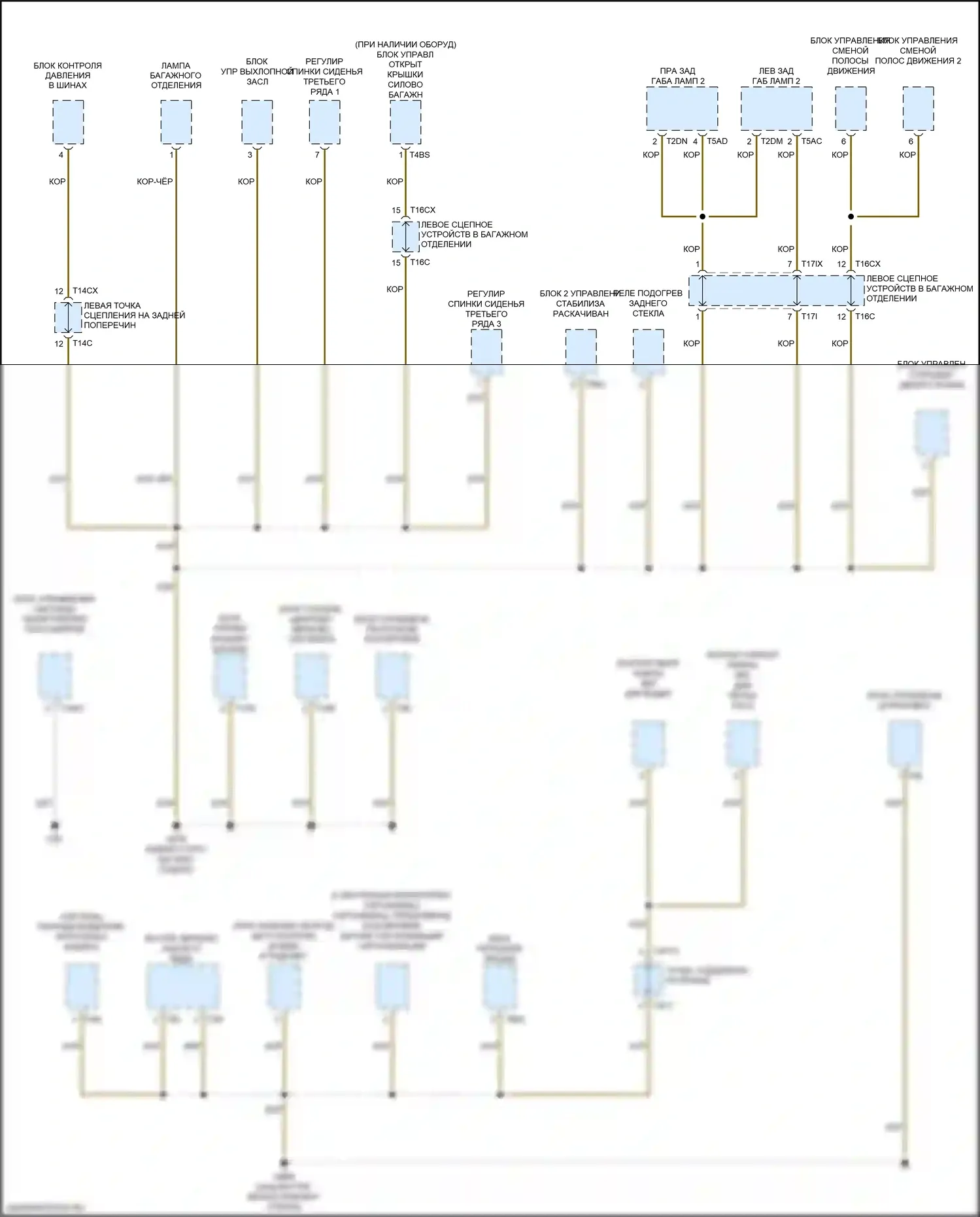 Q7 Audi 4M рестайлинг (2019-2024): Электросхема точек подключения масс (1 из 9) 