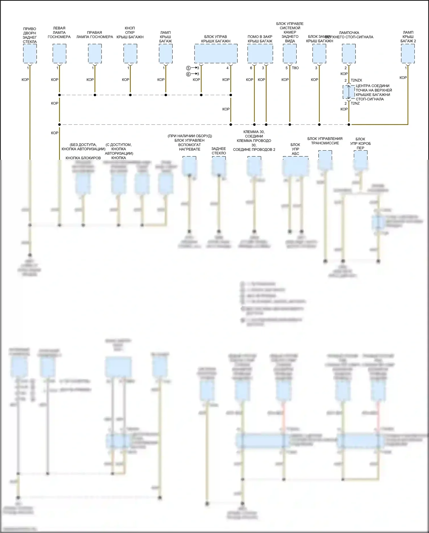 Q7 Audi 4M рестайлинг (2019-2024): Электросхема точек подключения масс (2 из 9) 