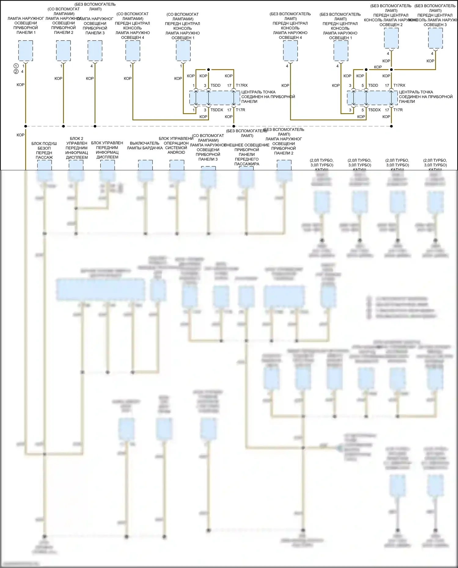 Q7 Audi 4M рестайлинг (2019-2024): Электросхема точек подключения масс (6 из 9) 