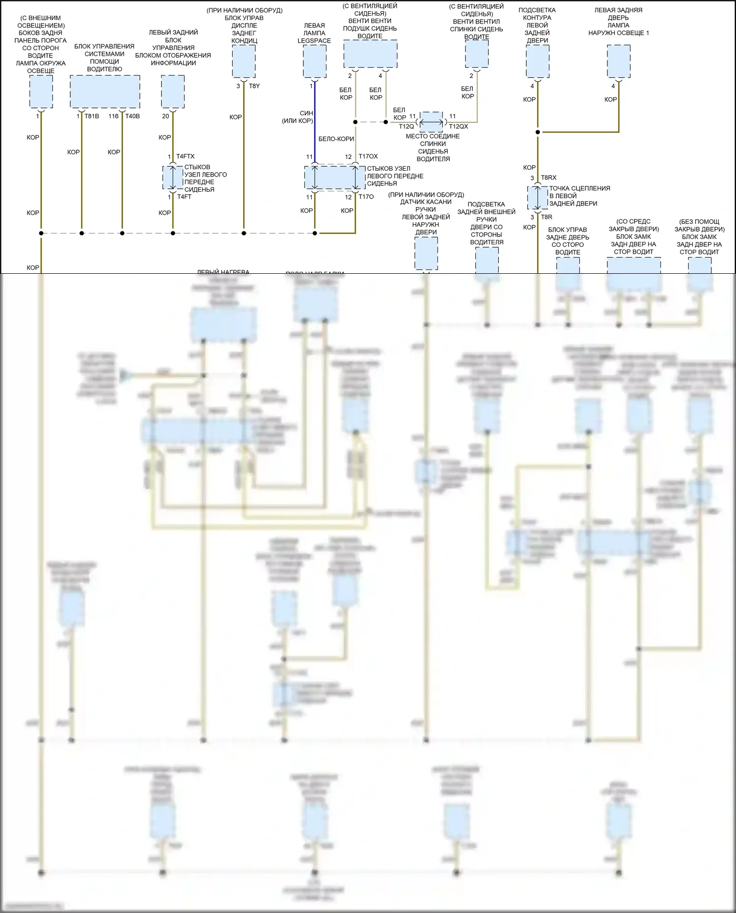 Q7 Audi 4M рестайлинг (2019-2024): Электросхема точек подключения масс (8 из 9) 
