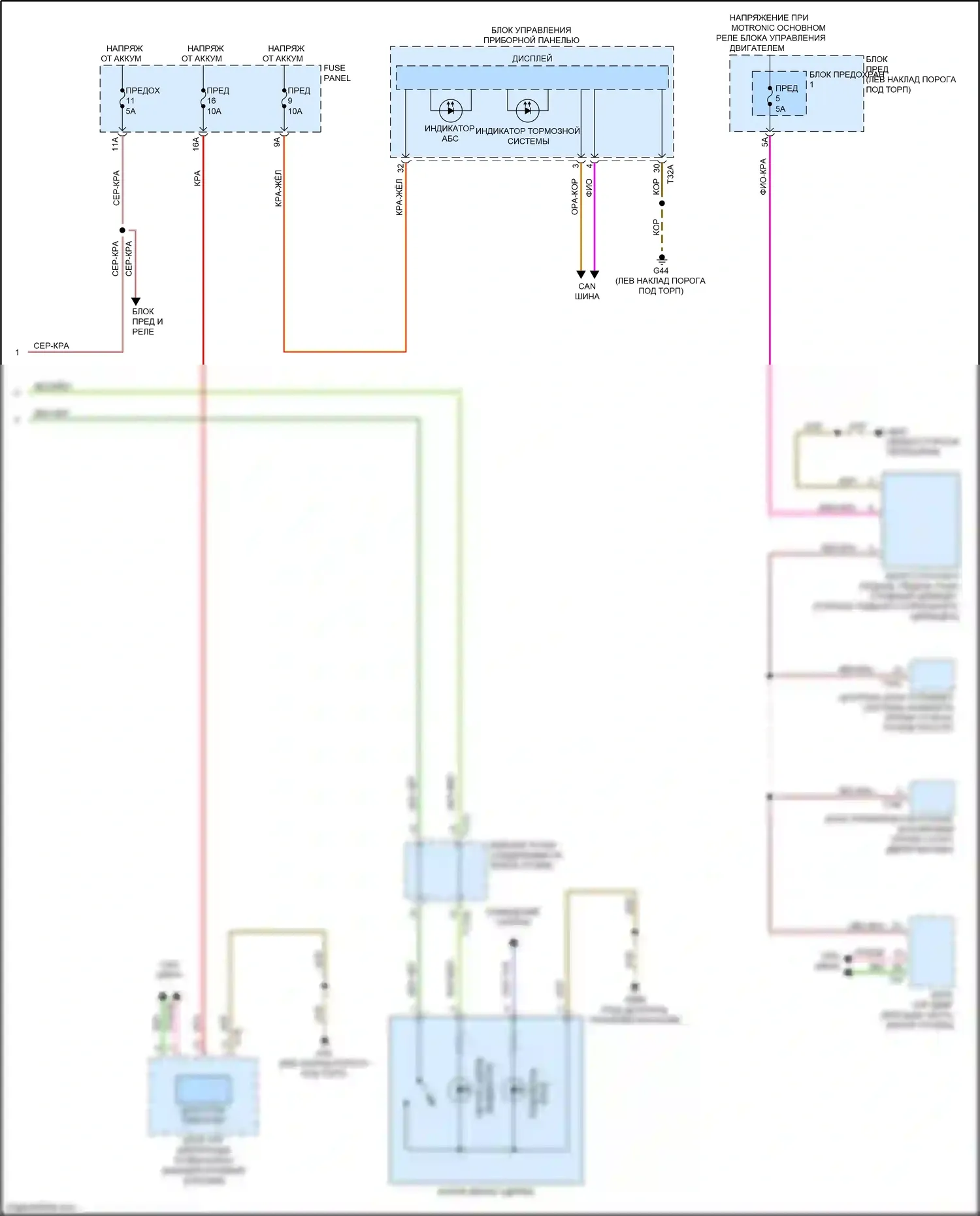 Q7 Audi 4M (2015-2020): Антиблокировочная система abs электросхема (3 из 3) 
