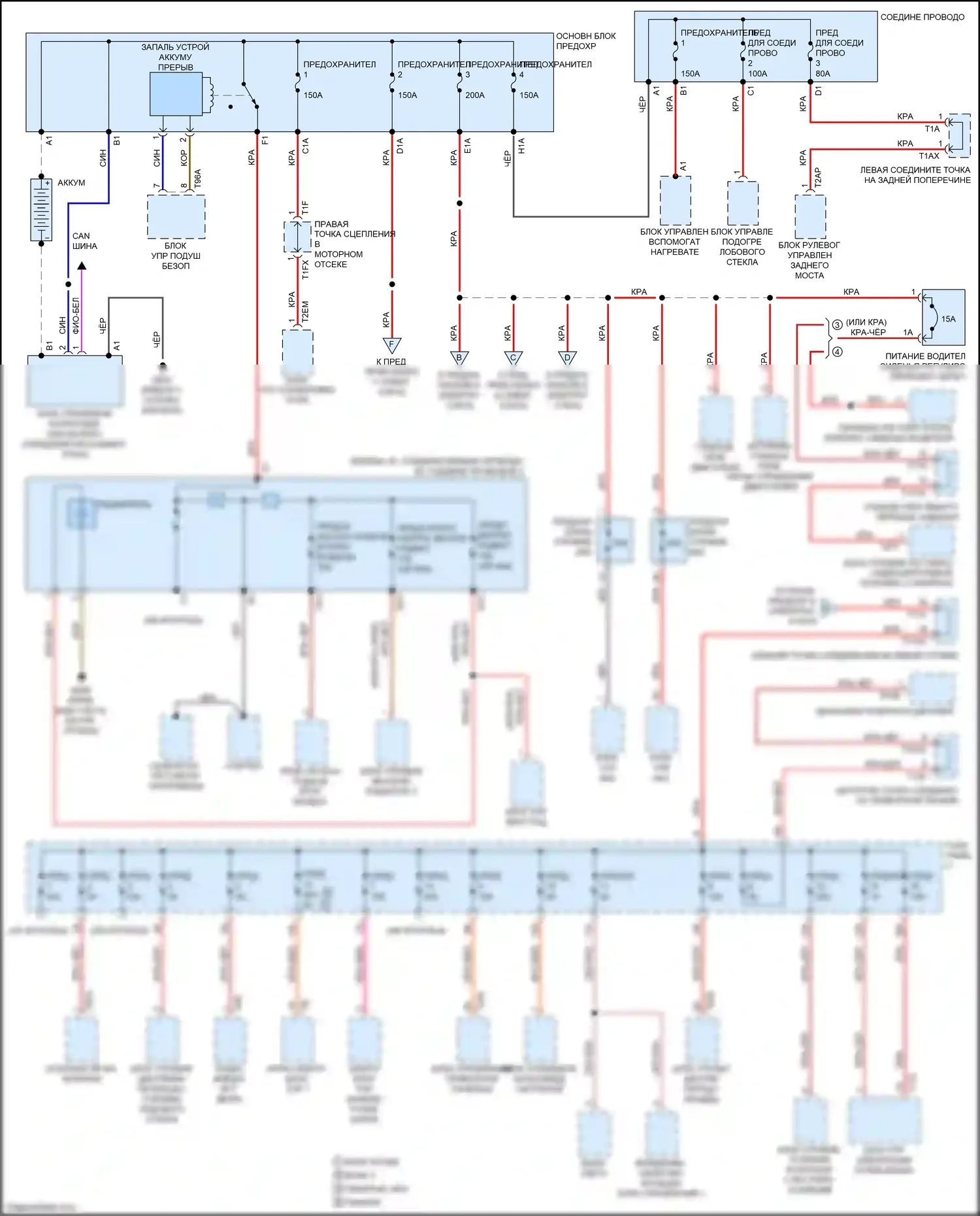 Q7 Audi 4M (2015-2020): Электросхема блока предохранителей реле (1 из 6) 