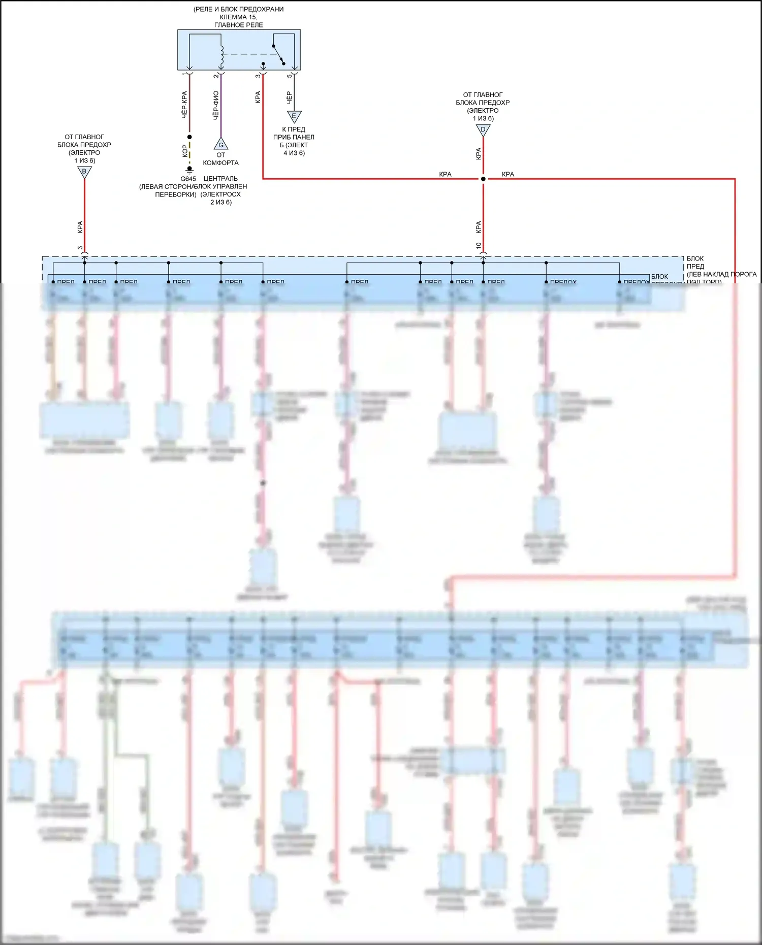 Q7 Audi 4M (2015-2020): Электросхема блока предохранителей реле (3 из 6) 