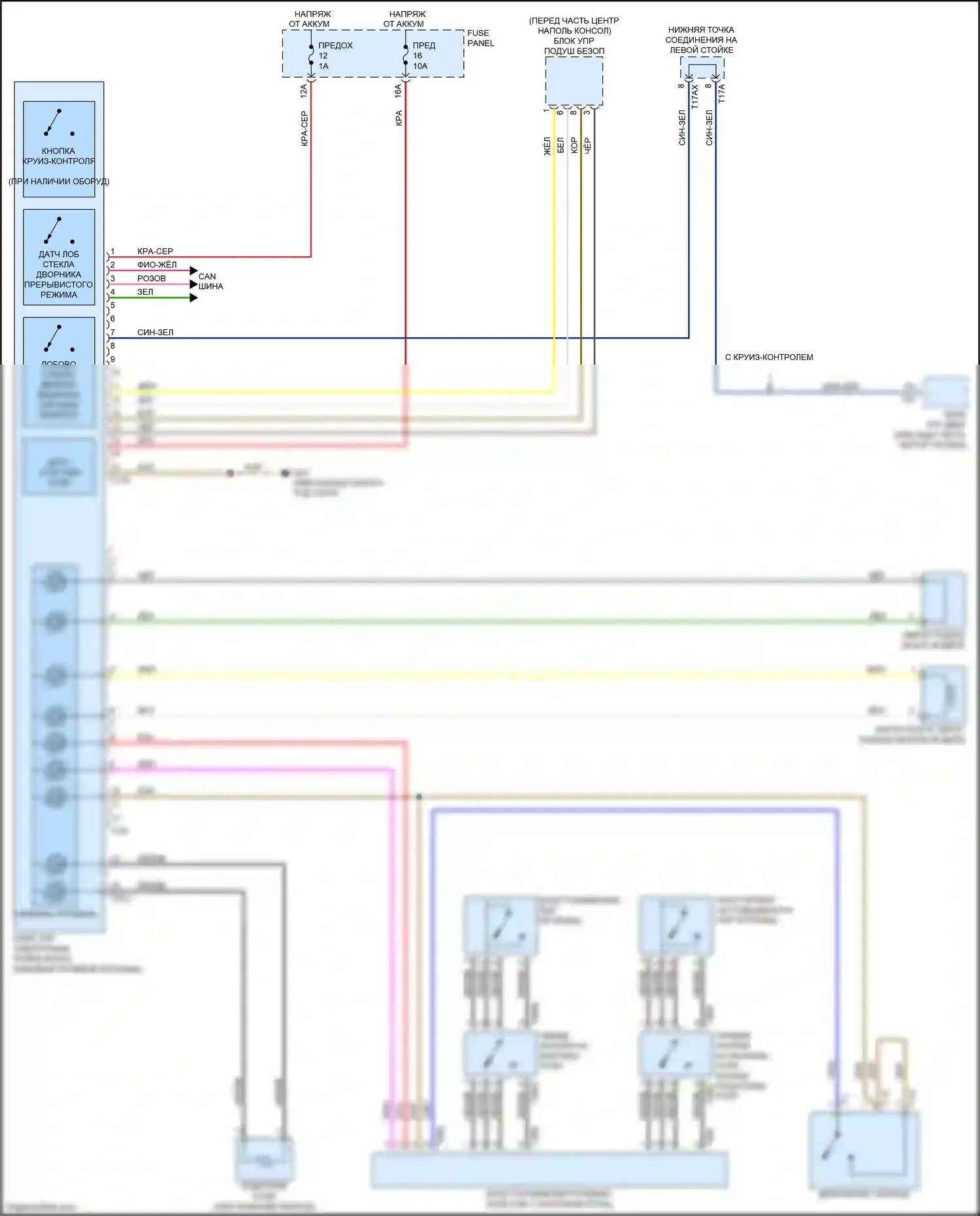 Q7 Audi 4M (2015-2020): Электросхема блока управления электронными системами рулевой колонки 