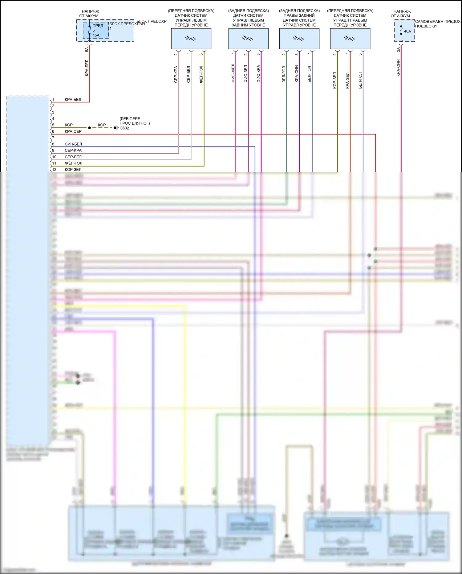 Q7 Audi 4M (2015-2020): Электросхема электронной подвески (1 из 3) 