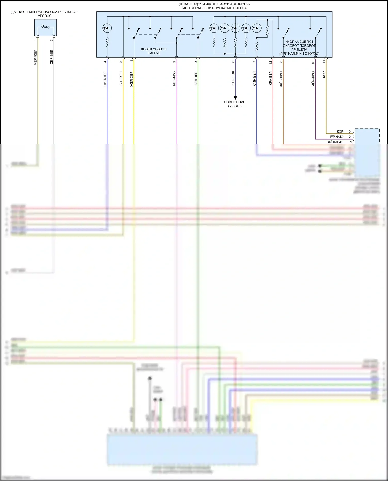 Q7 Audi 4M (2015-2020): Электросхема электронной подвески (2 из 3) 