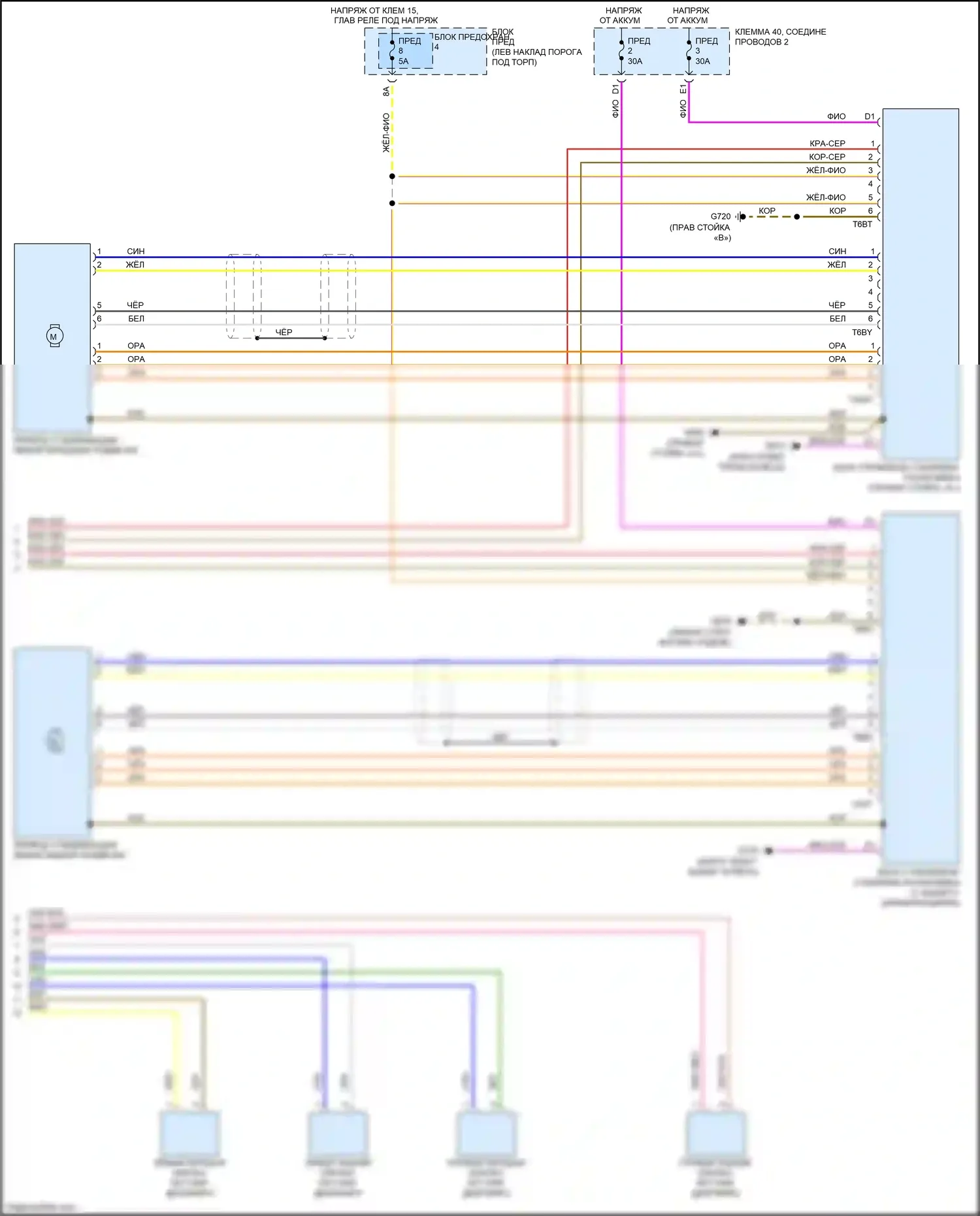 Q7 Audi 4M (2015-2020): Электросхема электронной подвески (3 из 3) 