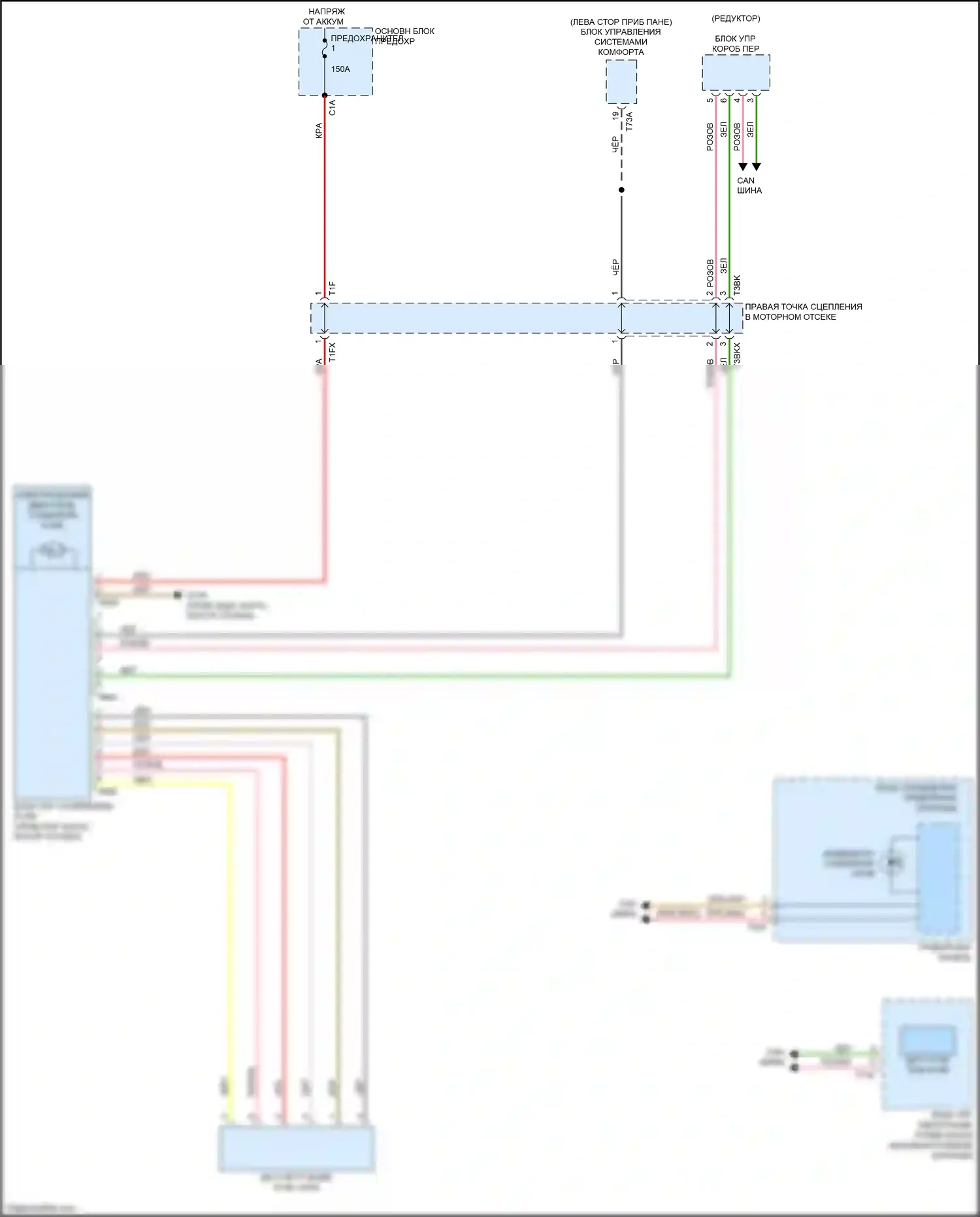 Q7 Audi 4M (2015-2020): Электрический усилитель руля электросхема 