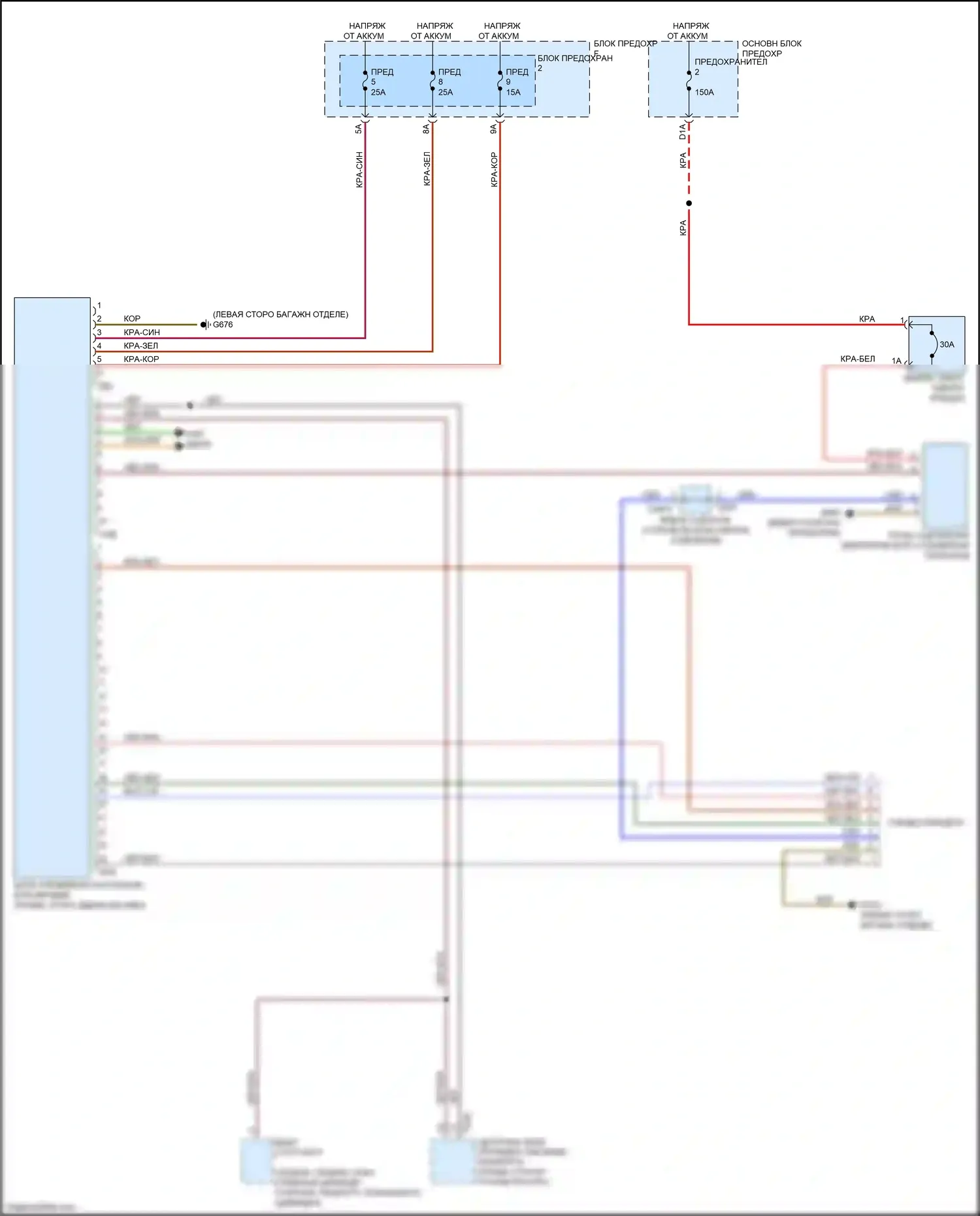 Q7 Audi 4M (2015-2020): Электросхема буксировки прицепа 