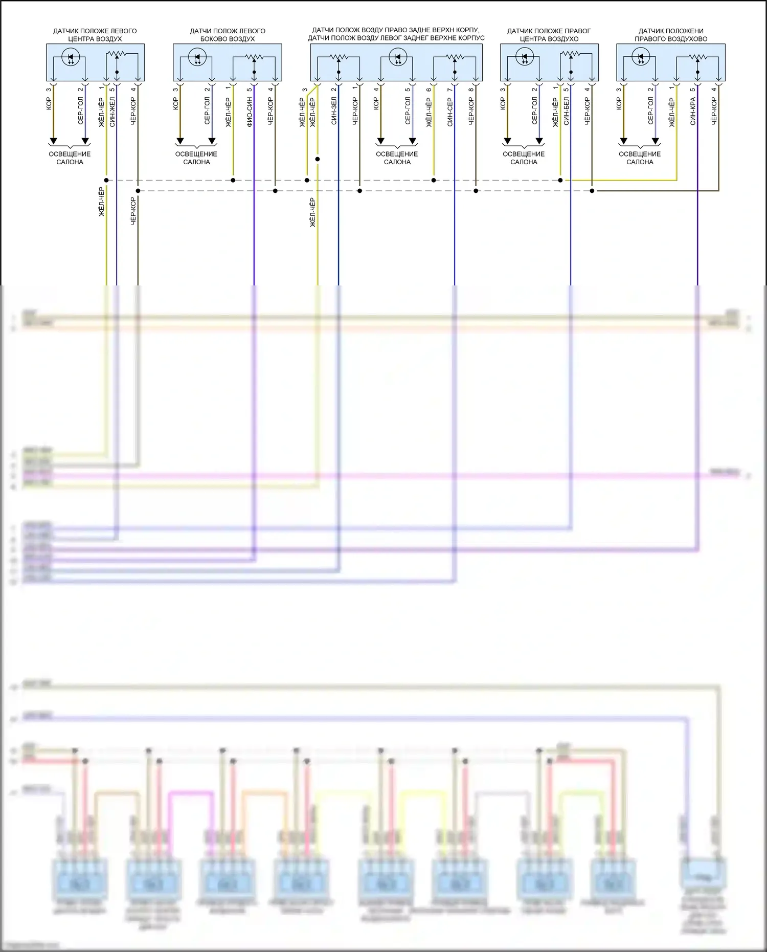 Q7 Audi 4M (2015-2020): Электросхема климат контроля, со второй системой отопления (2 из 6) 