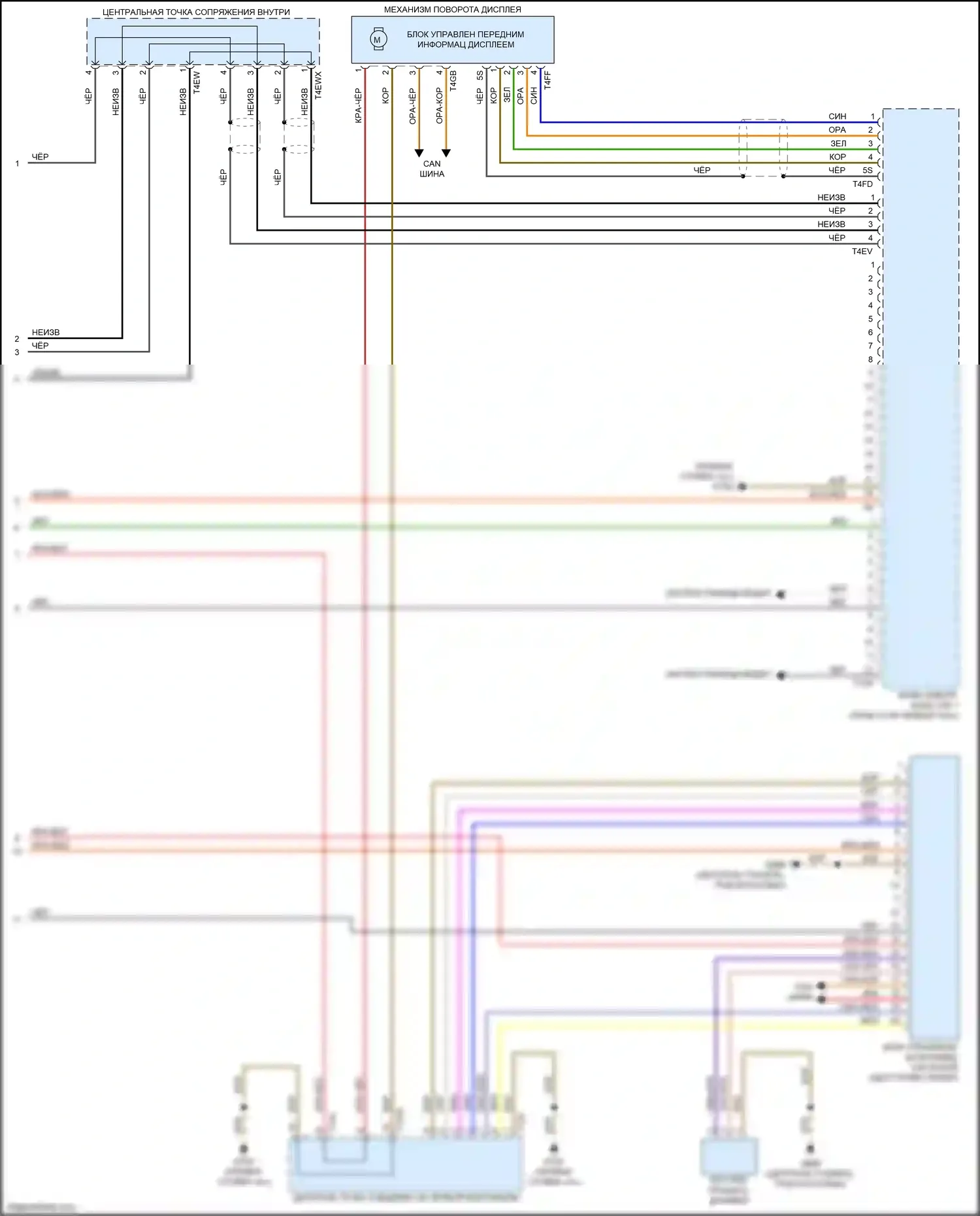 Q7 Audi 4M (2015-2020): Электросхема магнитолы, без навигации (3 из 3) 