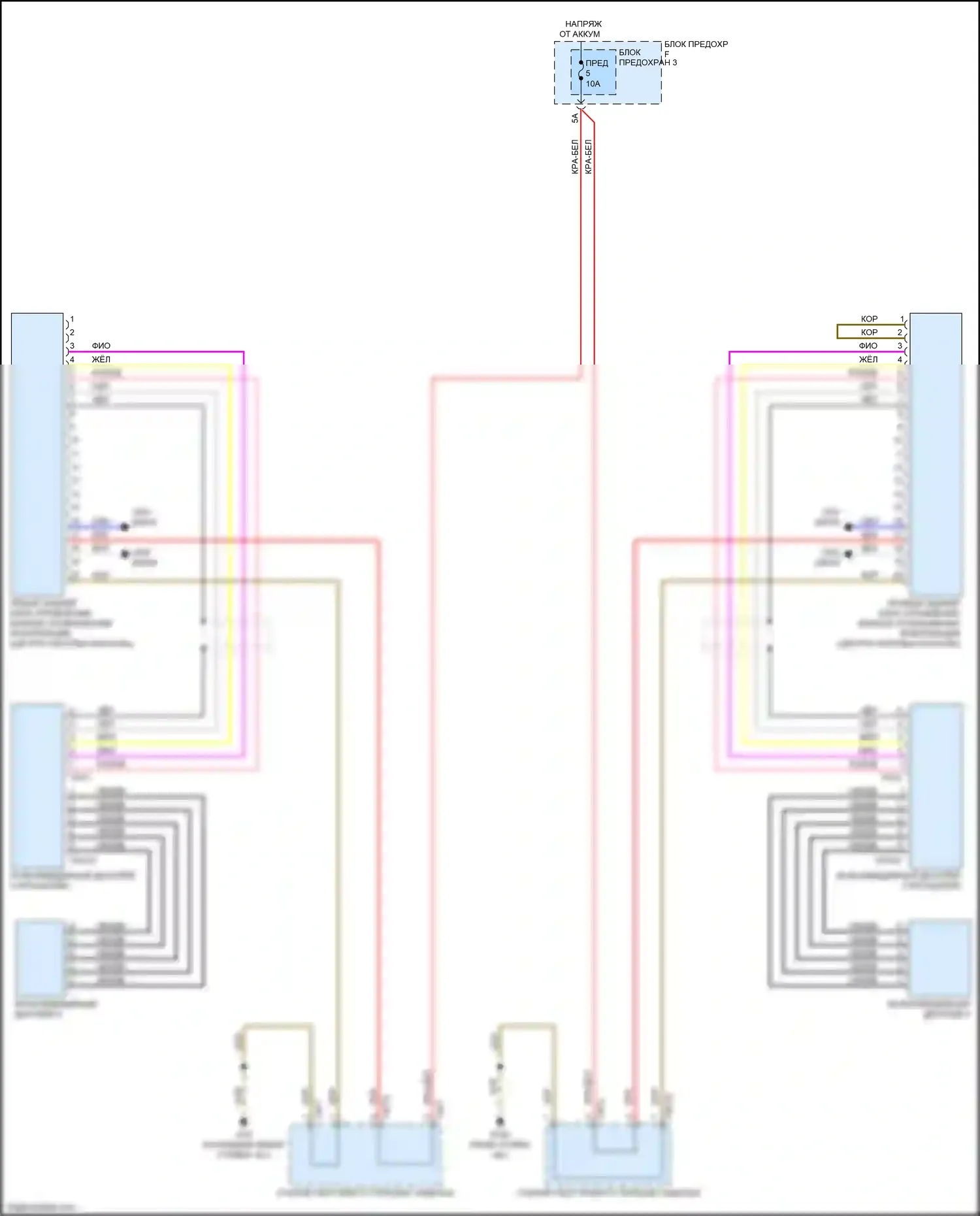 Q7 Audi 4M (2015-2020): Электросхема мультимедий заднего сиденья 